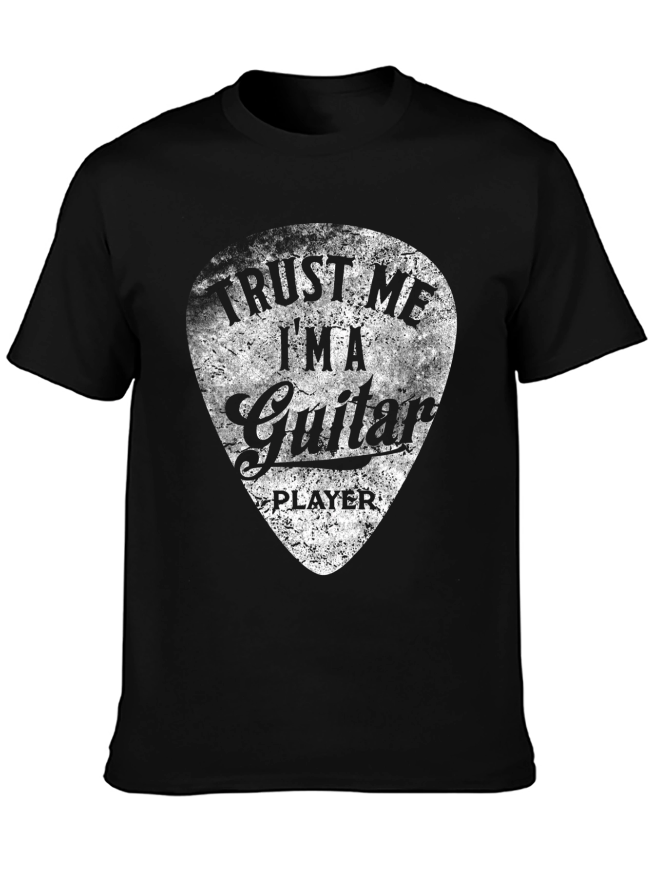 Trust Me Guitar Player Black Graphic T-Shirt
