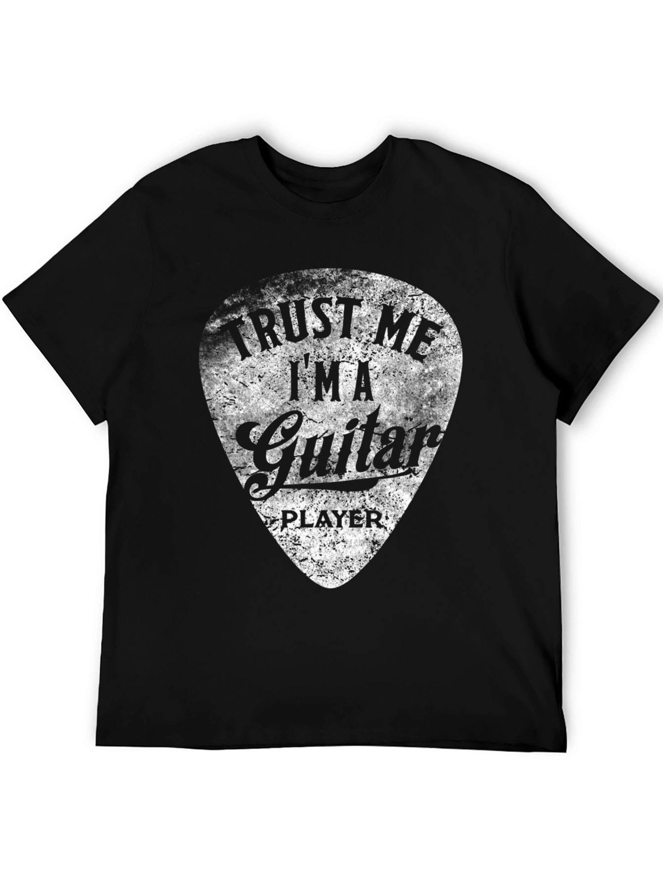 Trust Me Guitar Player Black Graphic T-Shirt