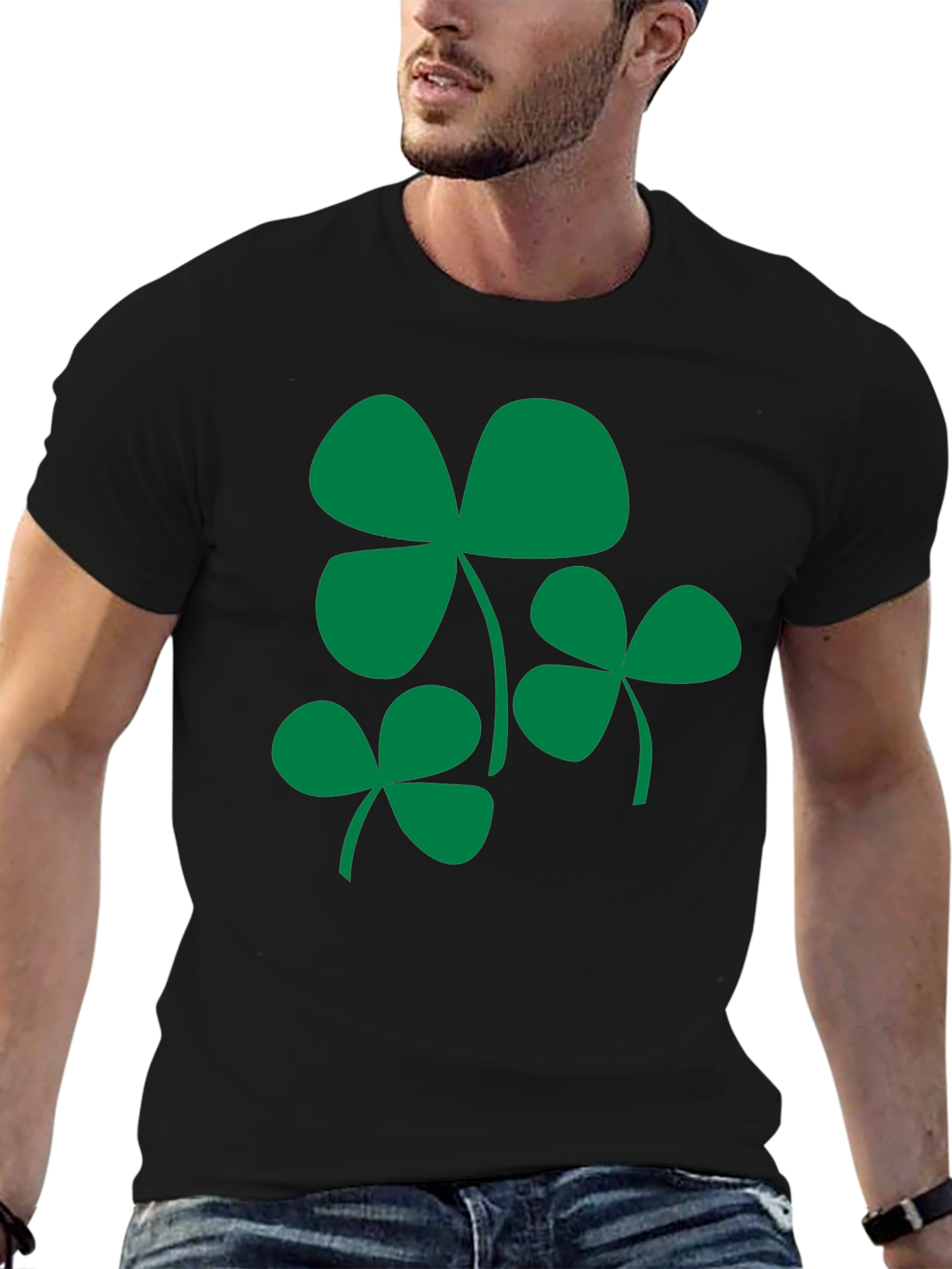 Shamrock Black T-Shirt - St. Patricks Day Apparel