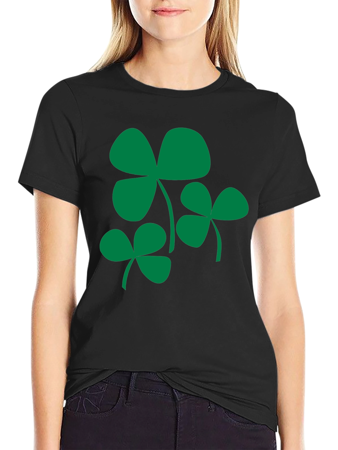 Shamrock Black T-Shirt - St. Patricks Day Apparel