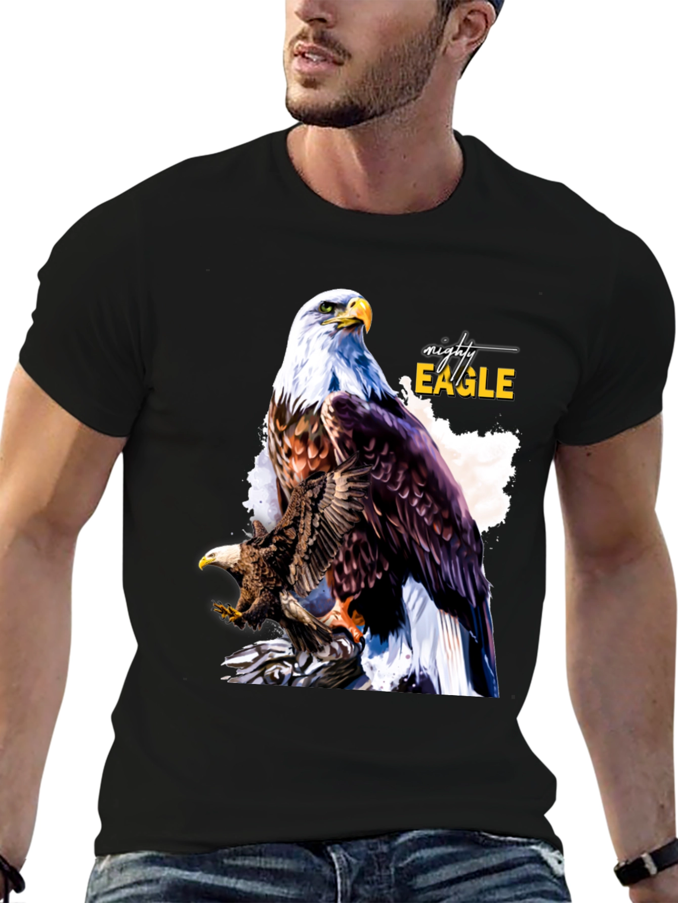 Mighty Eagle Graphic Tee - Mens Black T-Shirt