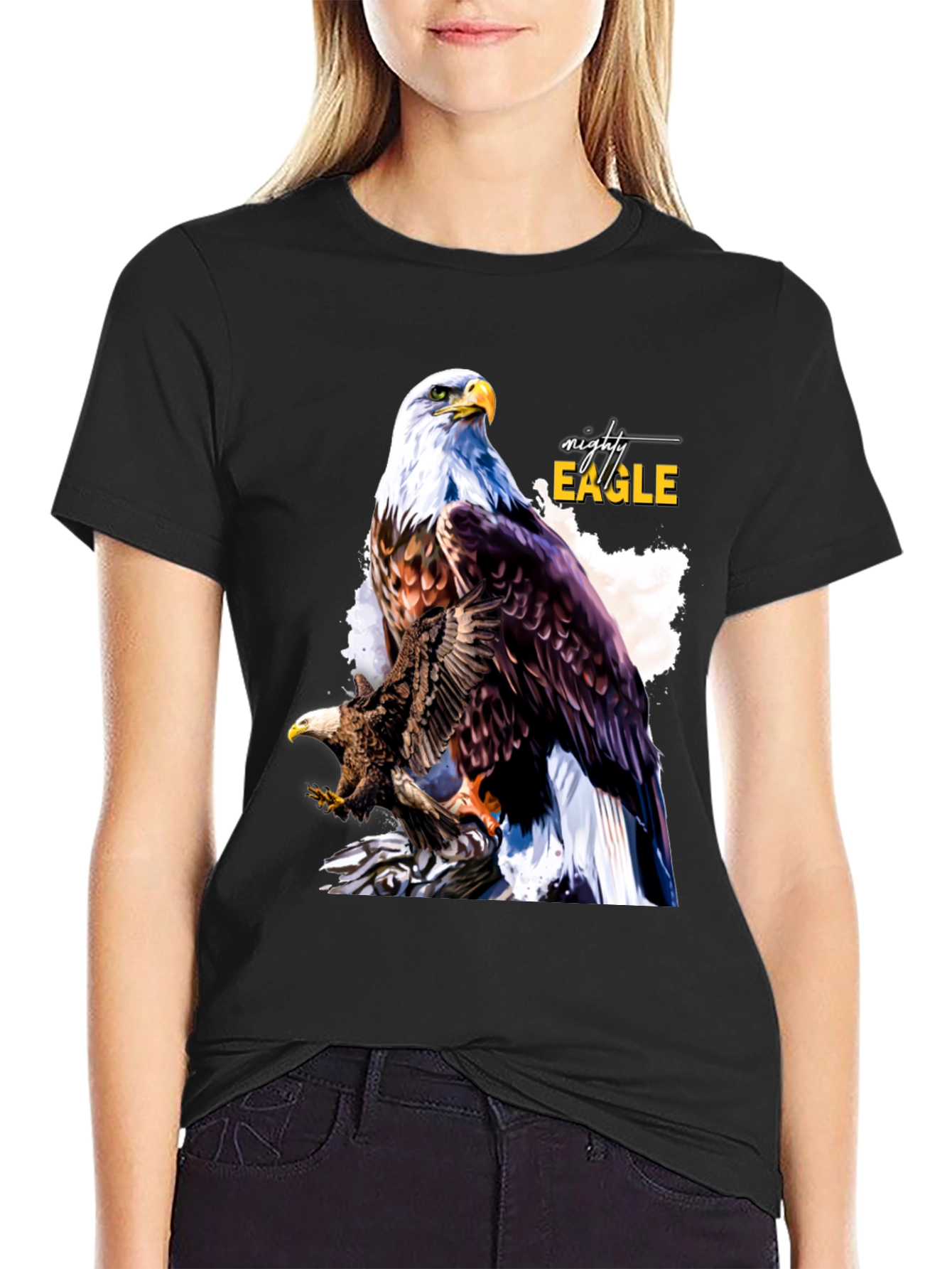 Mighty Eagle Graphic Tee - Mens Black T-Shirt