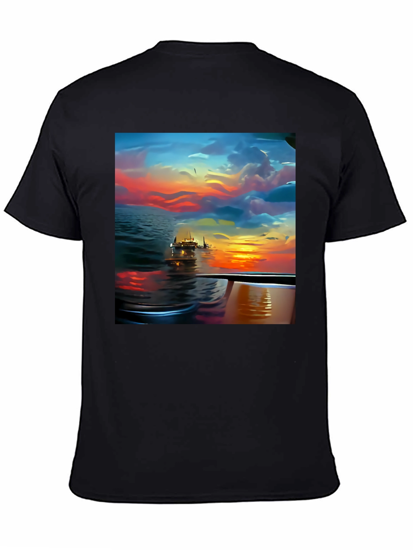 Sunset Cruise Graphic Tee - Stylish Mens Shirt