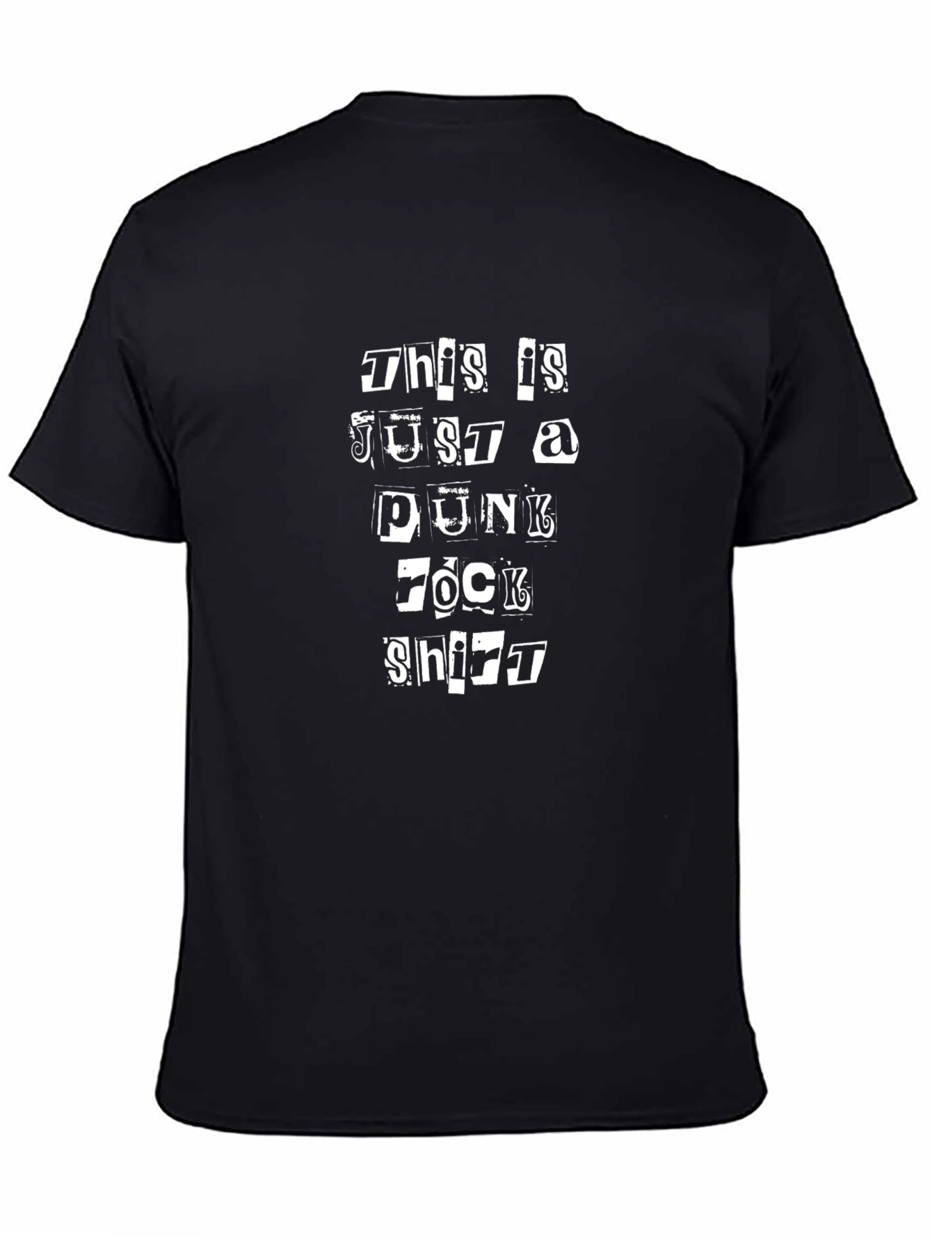 Punk Rock T-Shirt - Cutout Letter Design