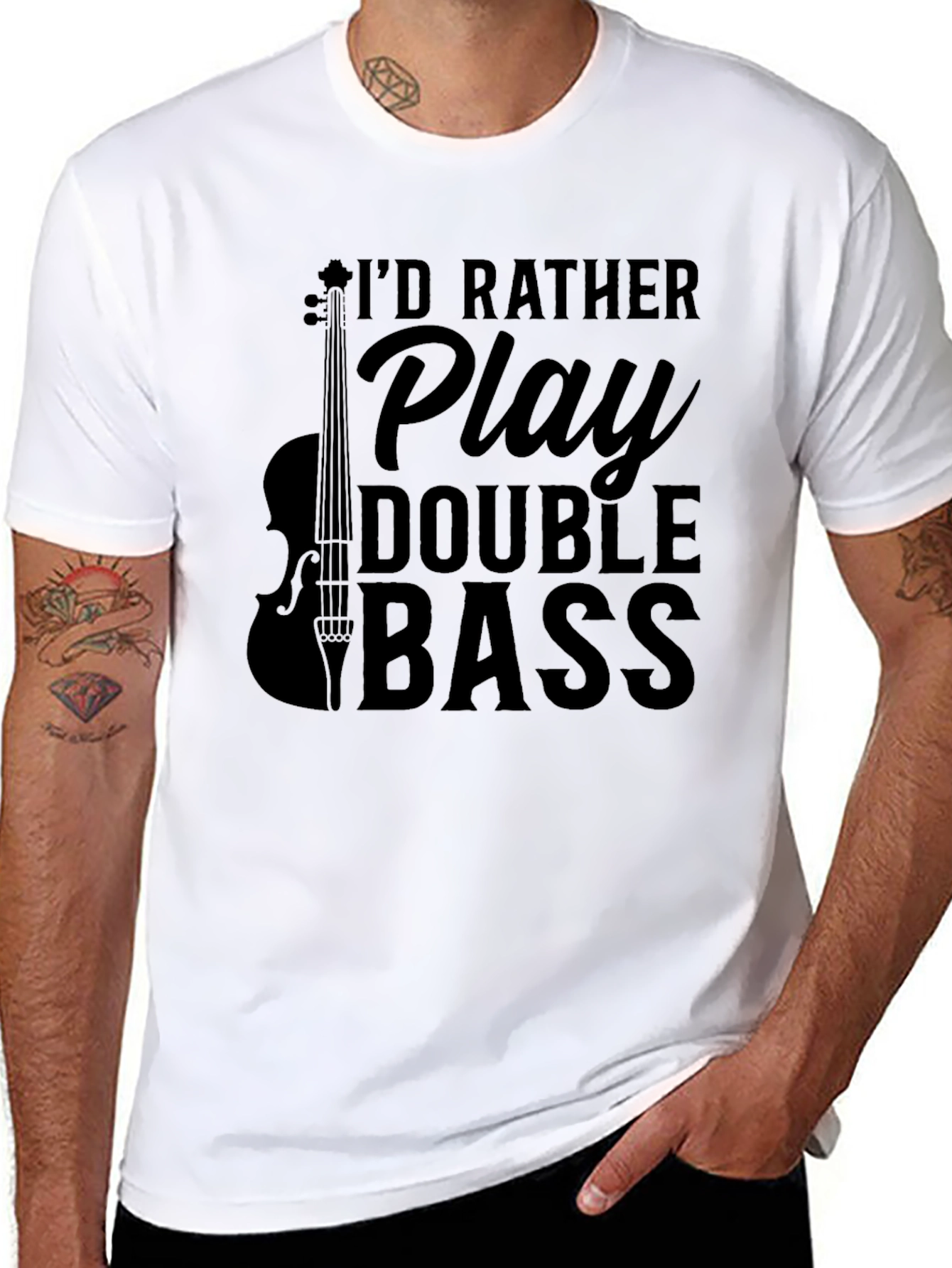 Double Bass Player T-Shirt - Music Lover Gift