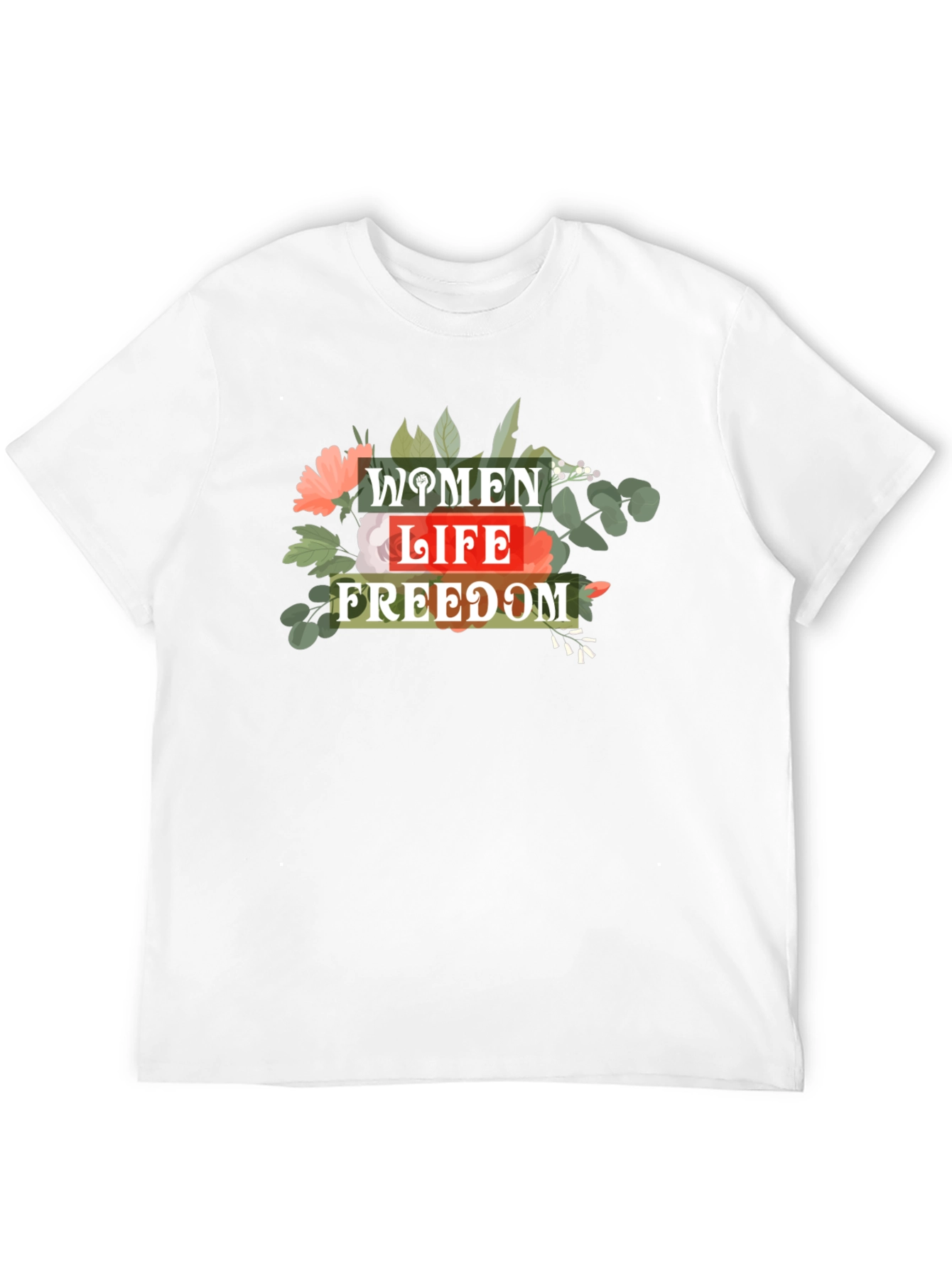 Women Life Freedom Graphic Tee - Black