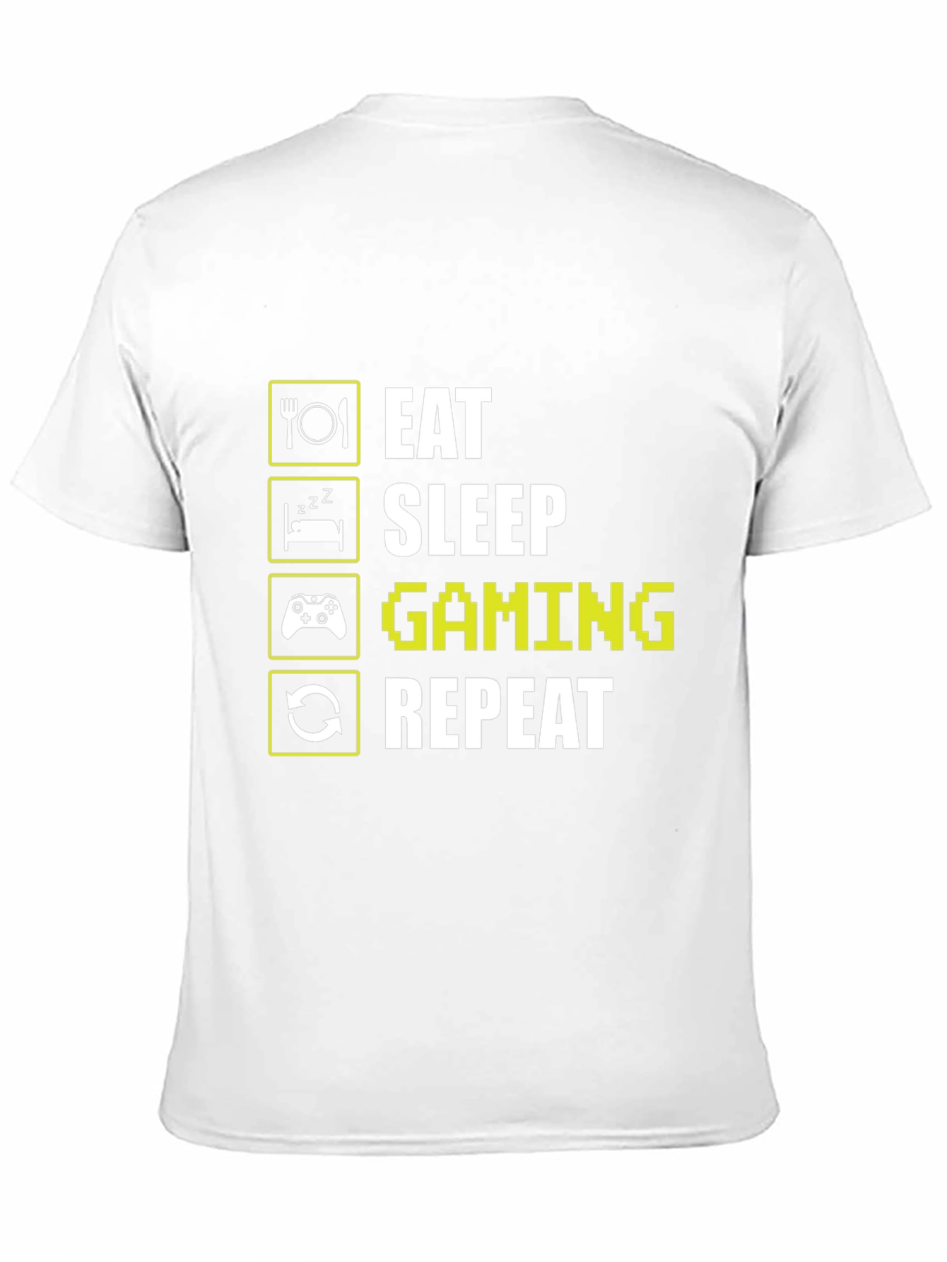 Eat Sleep Gaming Repeat Black T-Shirt