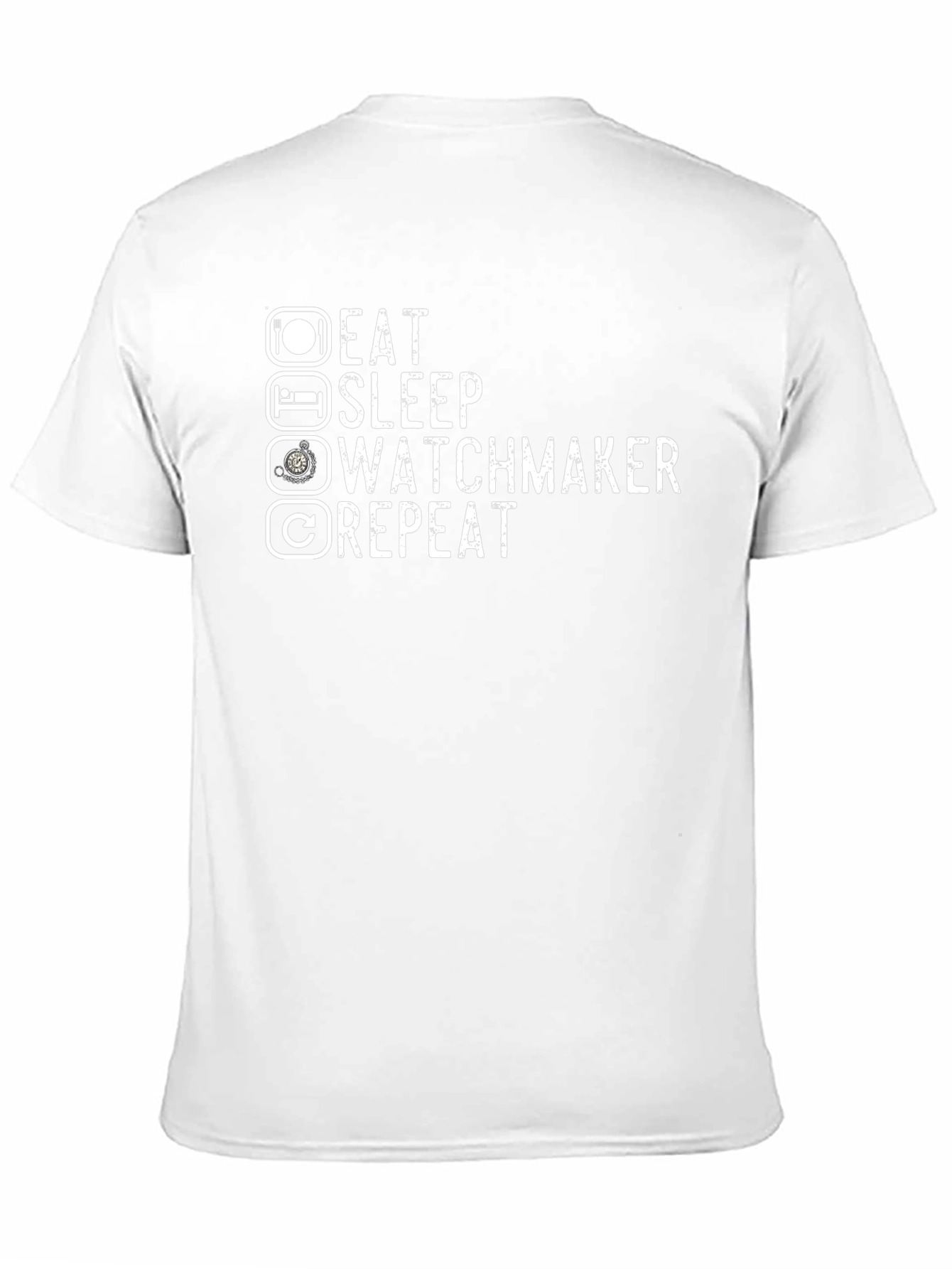 Eat Sleep Watchmaker Repeat Black T-Shirt