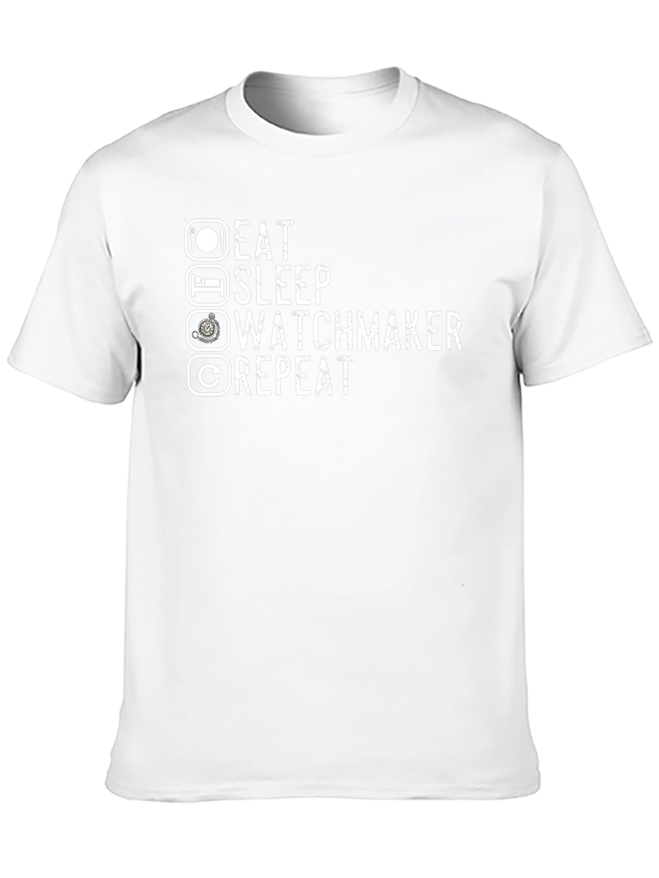Eat Sleep Watchmaker Repeat Black T-Shirt