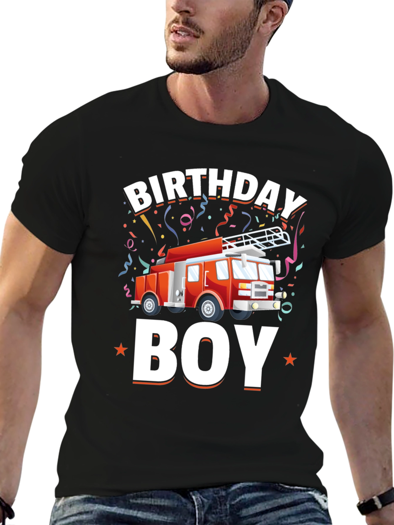 Birthday Boy Firetruck T-Shirt