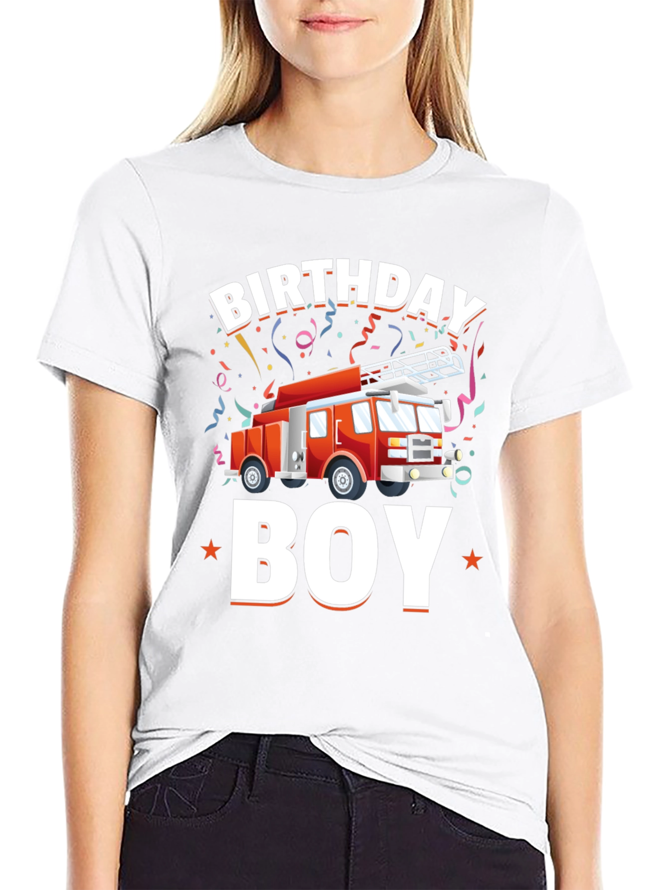 Birthday Boy Firetruck T-Shirt