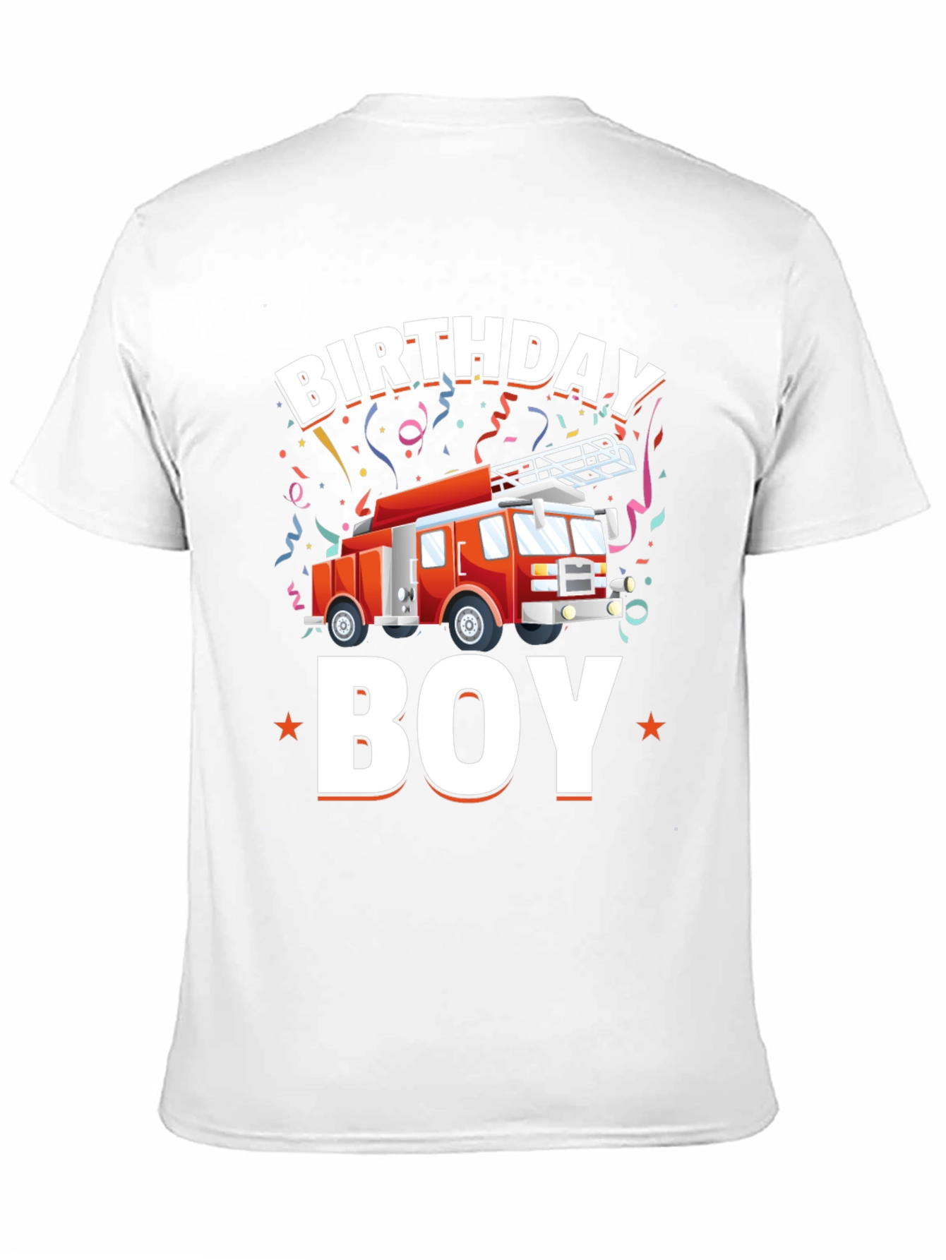 Birthday Boy Firetruck T-Shirt
