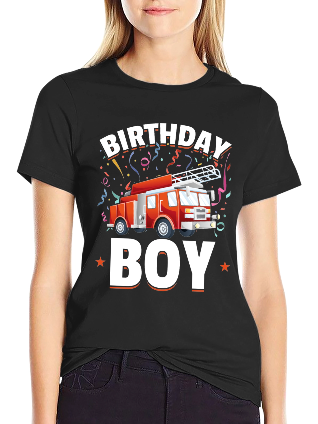 Birthday Boy Firetruck T-Shirt