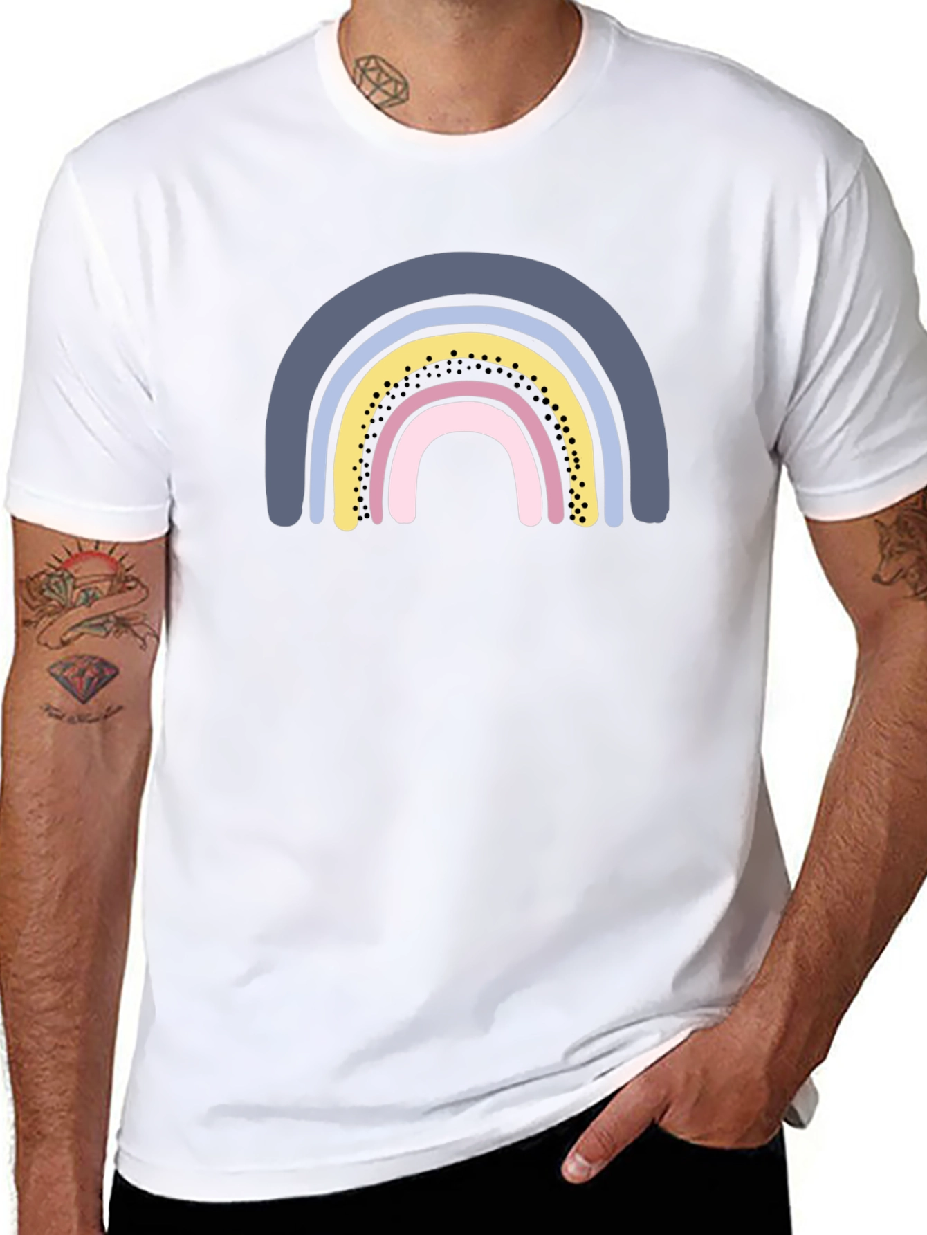 Rainbow Graphic Tee - Unisex Cotton T-Shirt