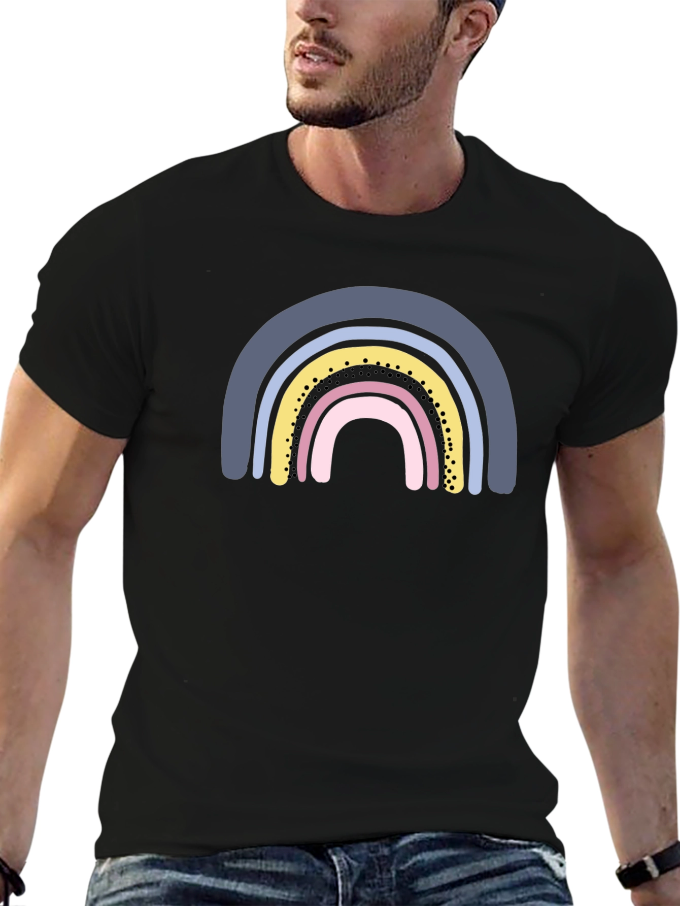 Rainbow Graphic Tee - Unisex Cotton T-Shirt