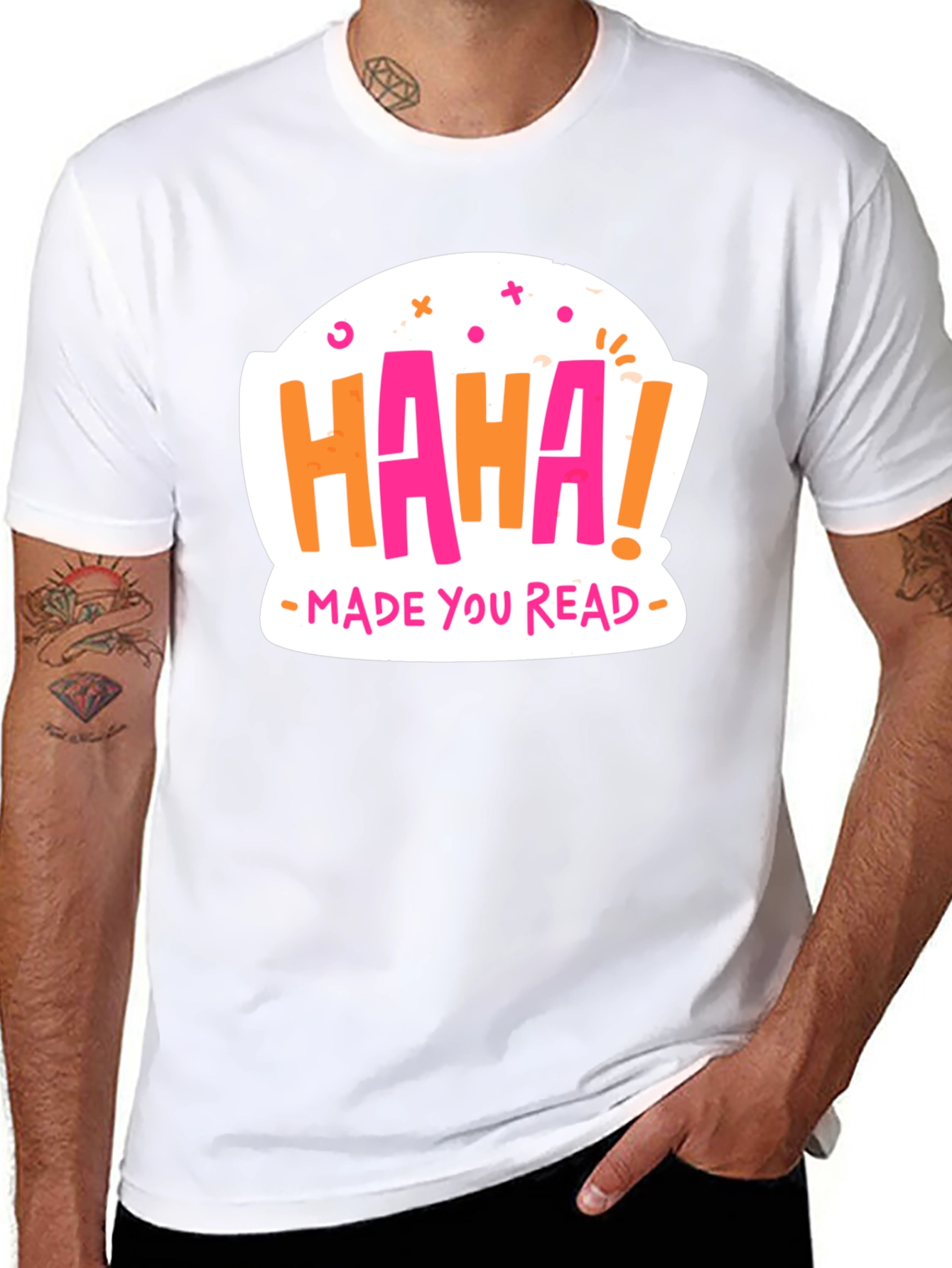 Haha Made You Read Graphic Tee - Black
