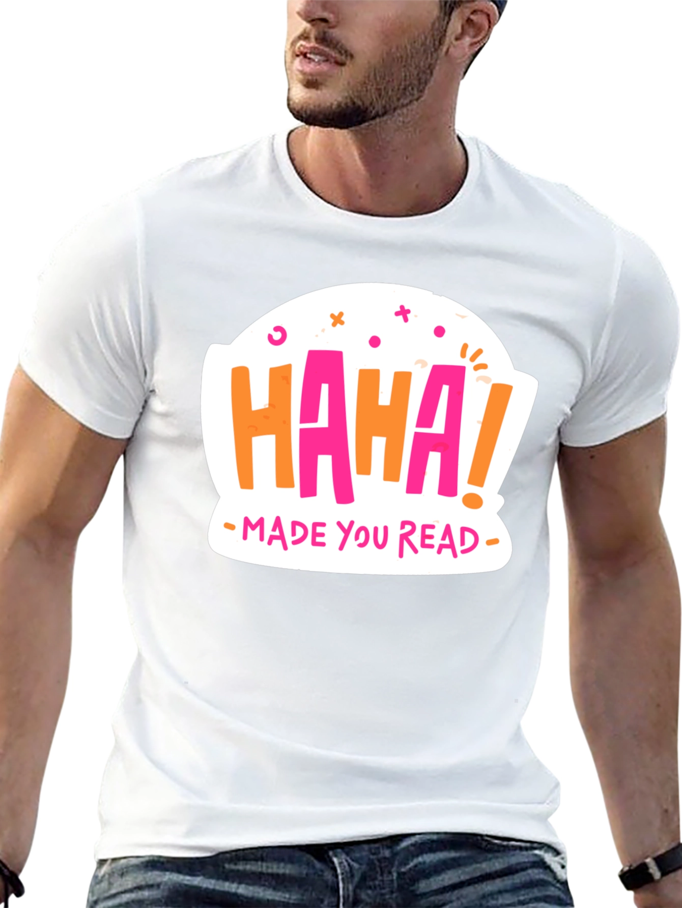 Haha Made You Read Graphic Tee - Black