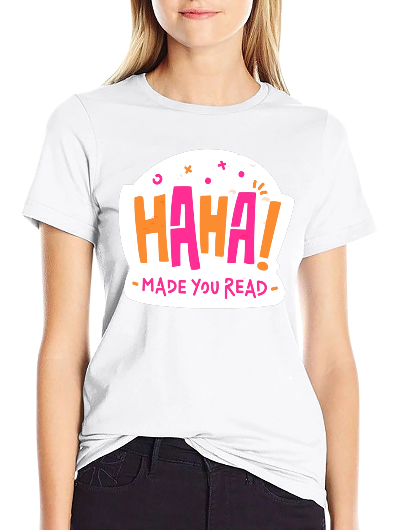 Haha Made You Read Graphic Tee - Black