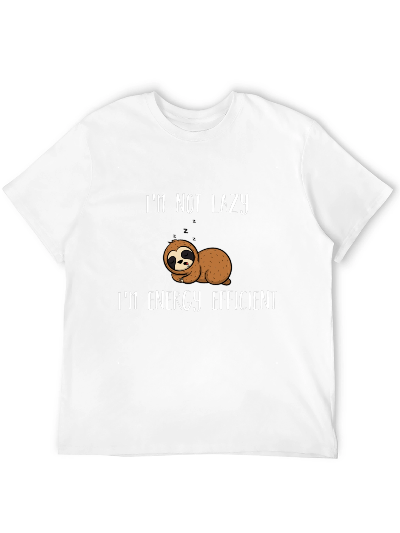 Lazy Sloth Energy Efficient Funny Graphic Tee