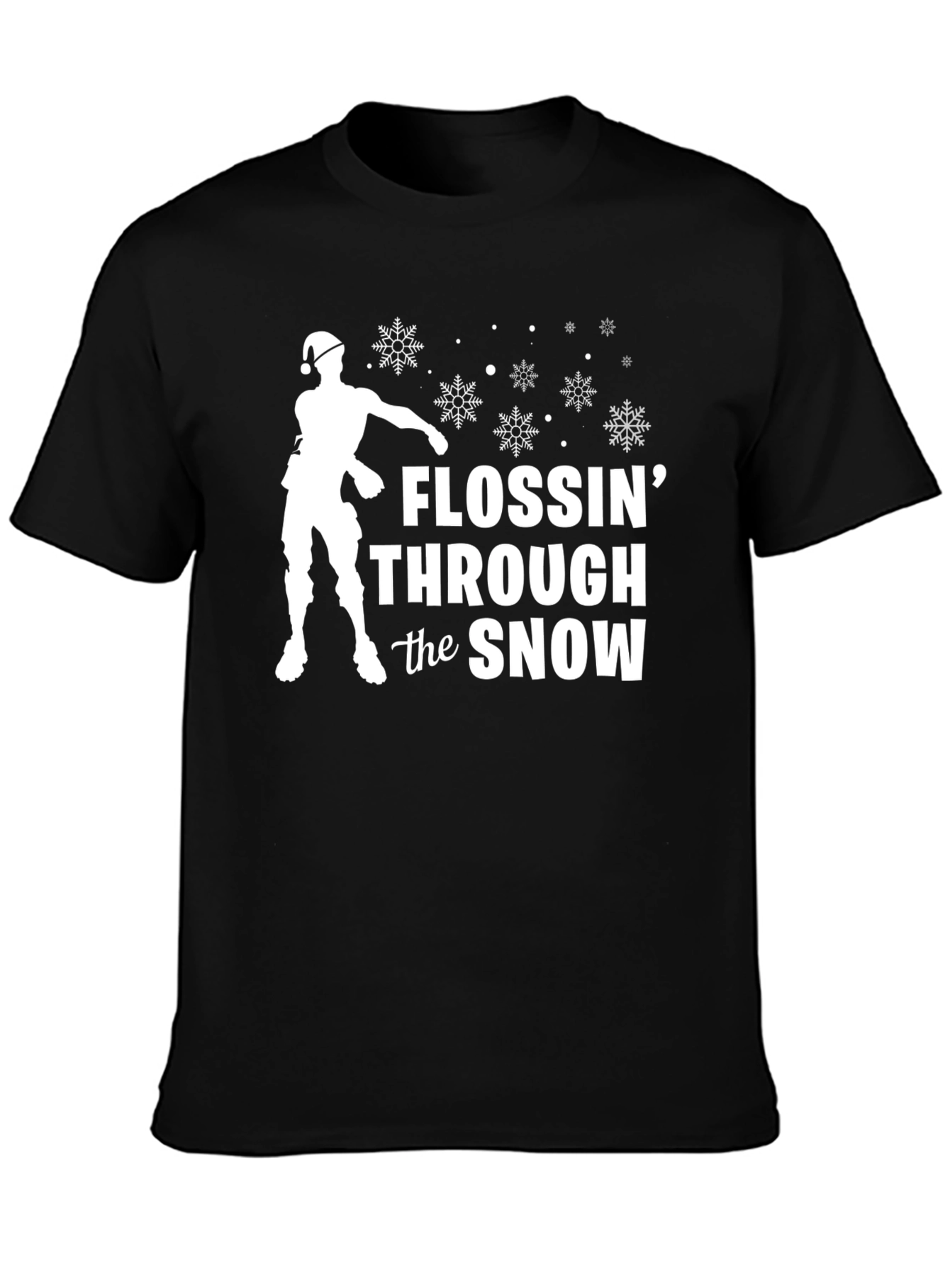 Flossin Through the Snow Christmas T-Shirt