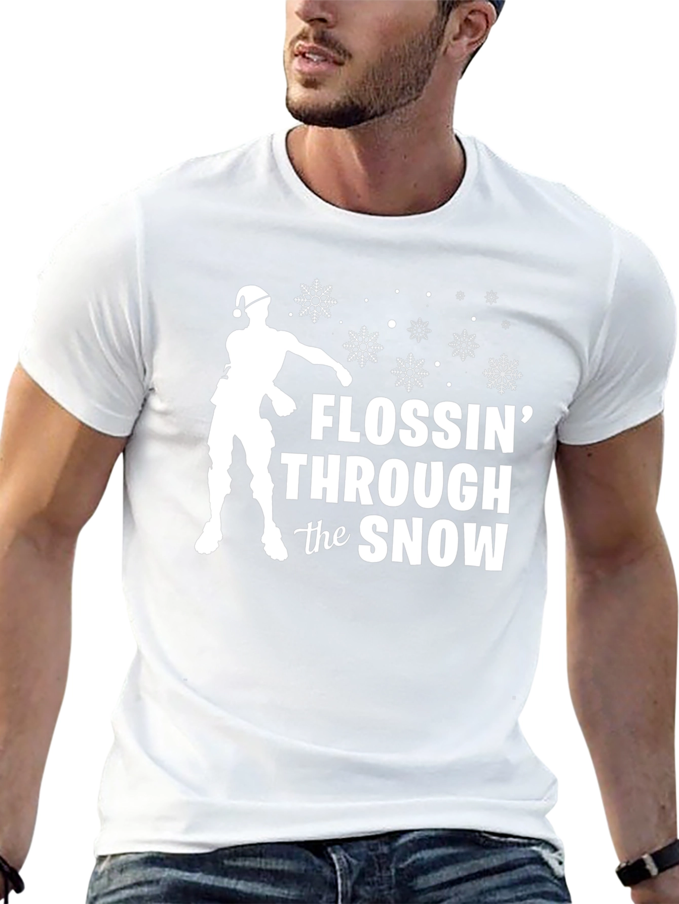 Flossin Through the Snow Christmas T-Shirt