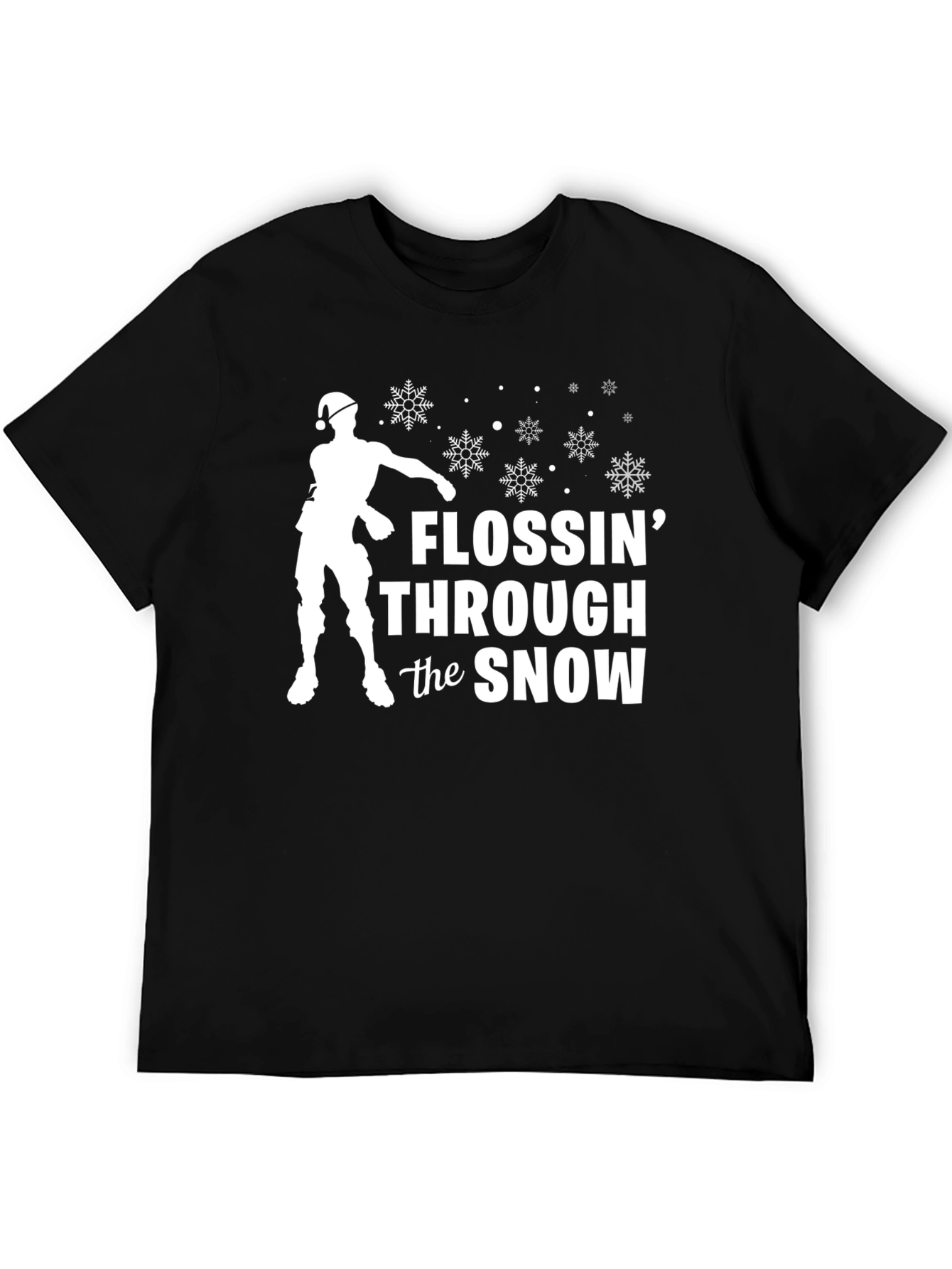 Flossin Through the Snow Christmas T-Shirt