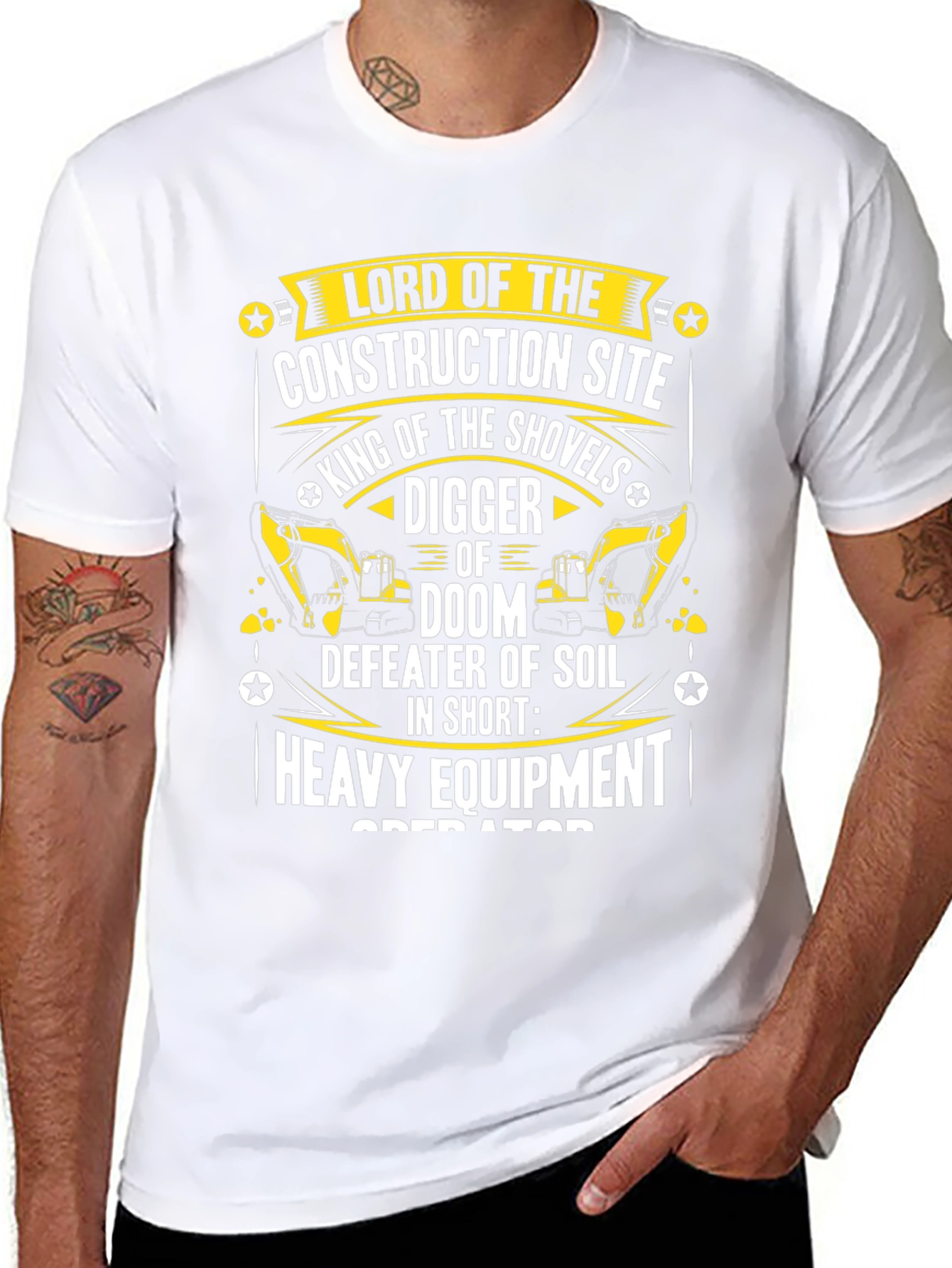 Construction Site Lord Heavy Equipment Operator T-Shirt