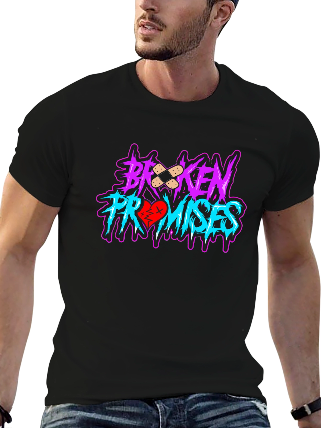 Broken Promises Graphic Tee - Black