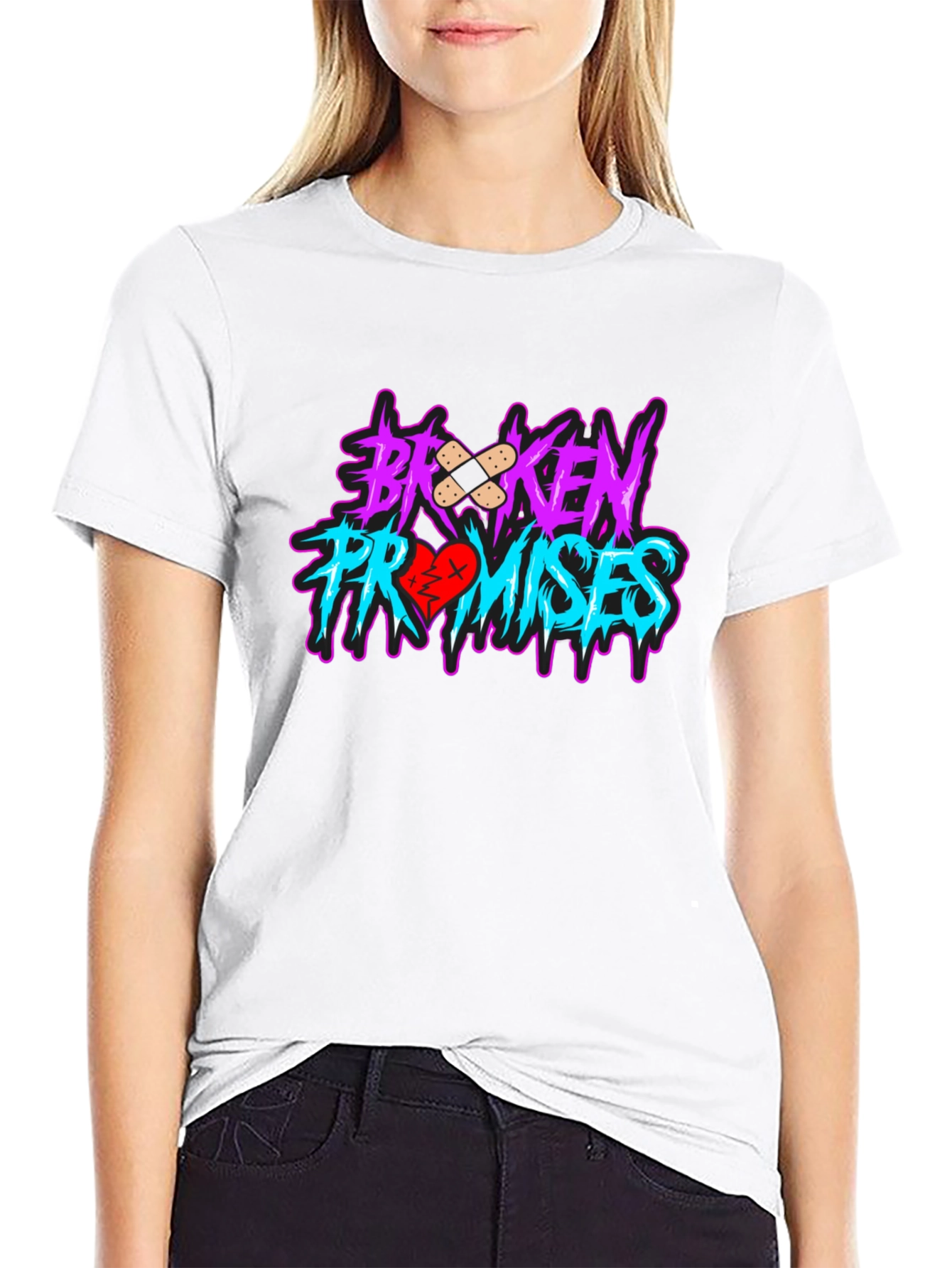 Broken Promises Graphic Tee - Black