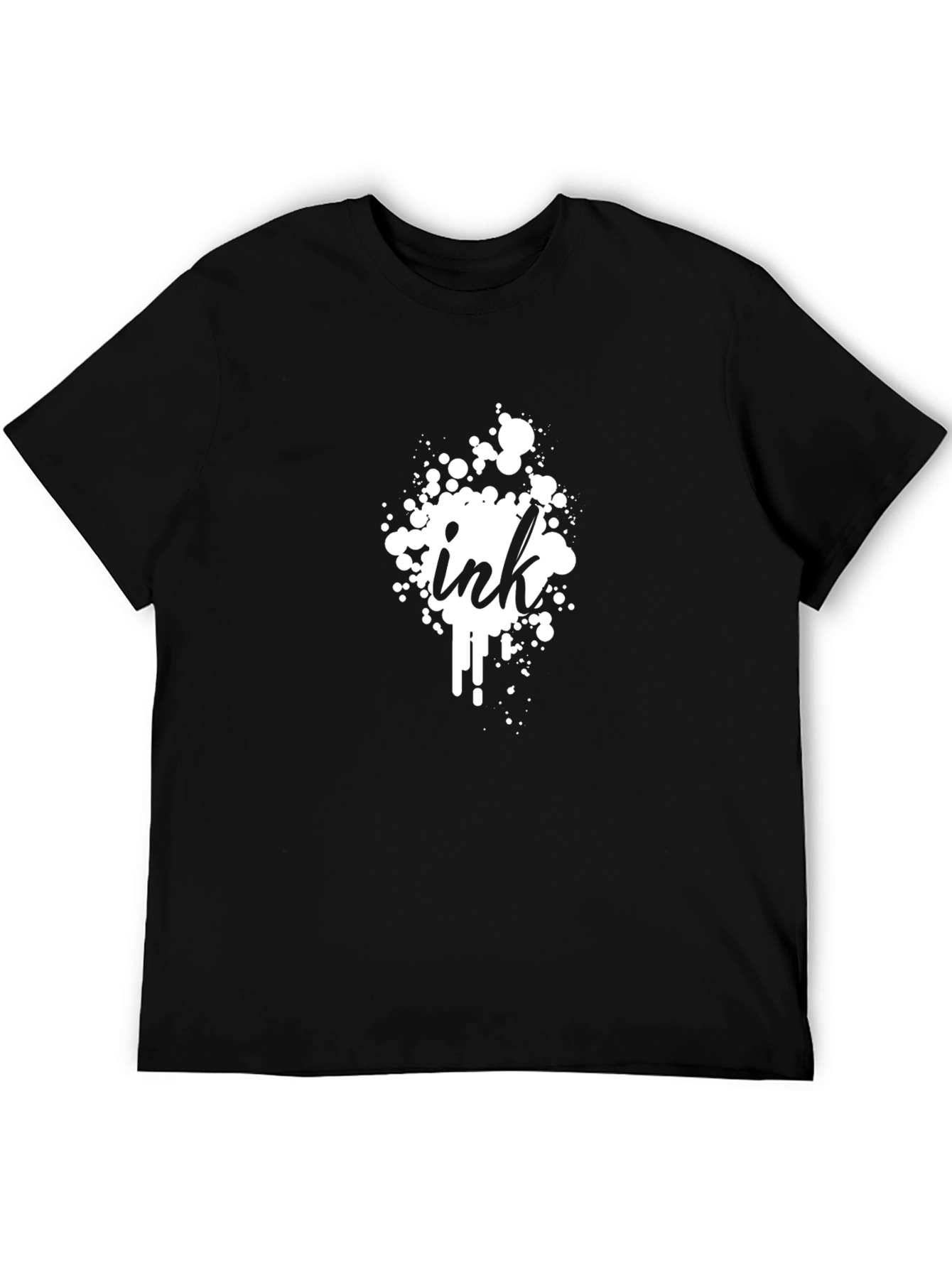 Ink Splatter Graphic T-Shirt - Modern Black Tee