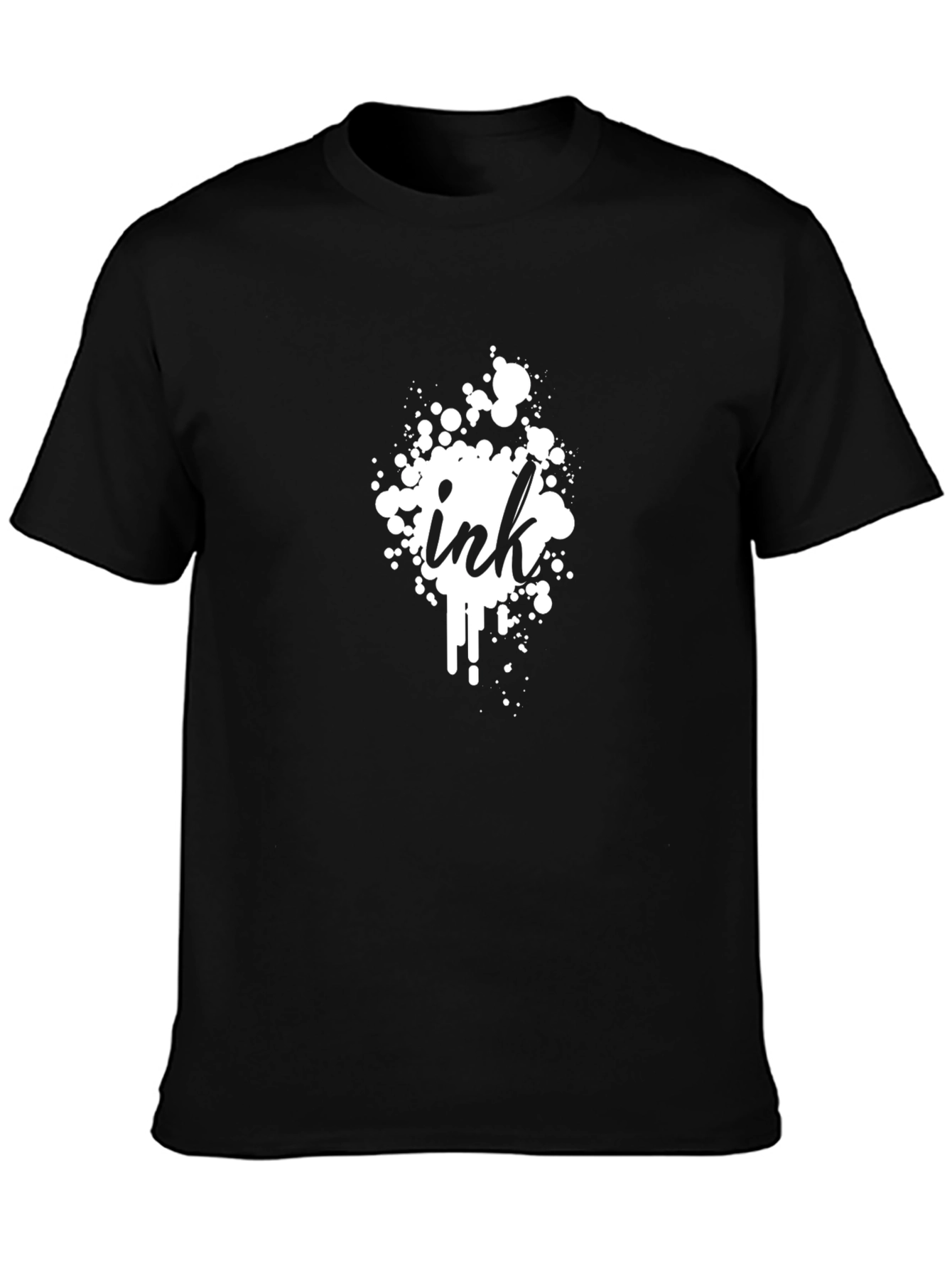 Ink Splatter Graphic T-Shirt - Modern Black Tee