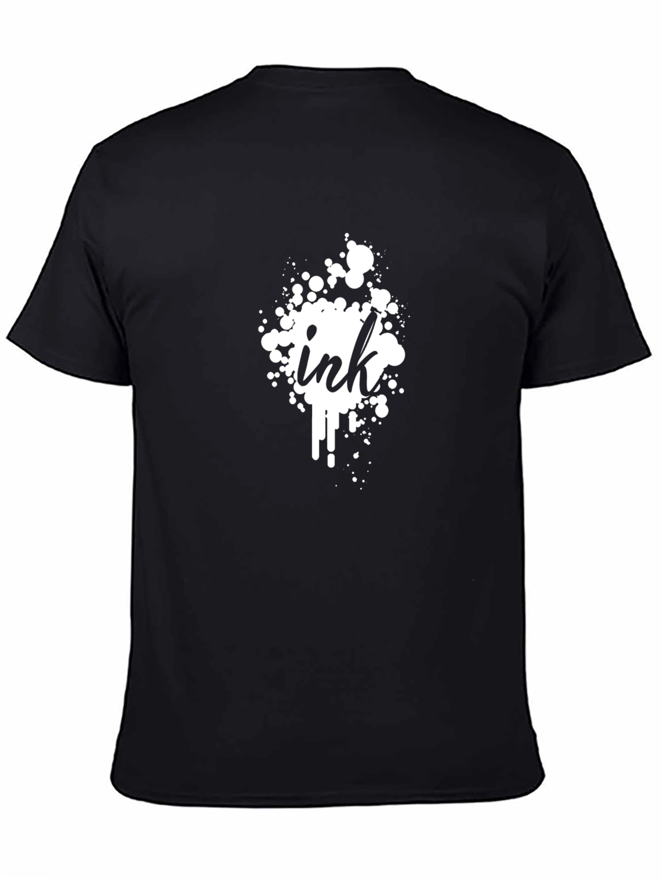 Ink Splatter Graphic T-Shirt - Modern Black Tee