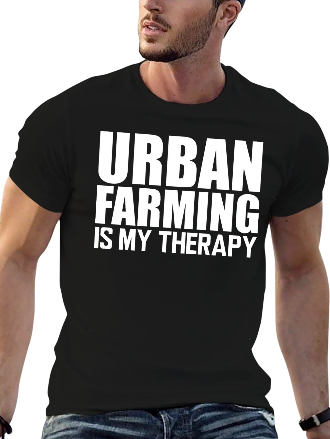 Urban Farming Therapy T-Shirt - Black