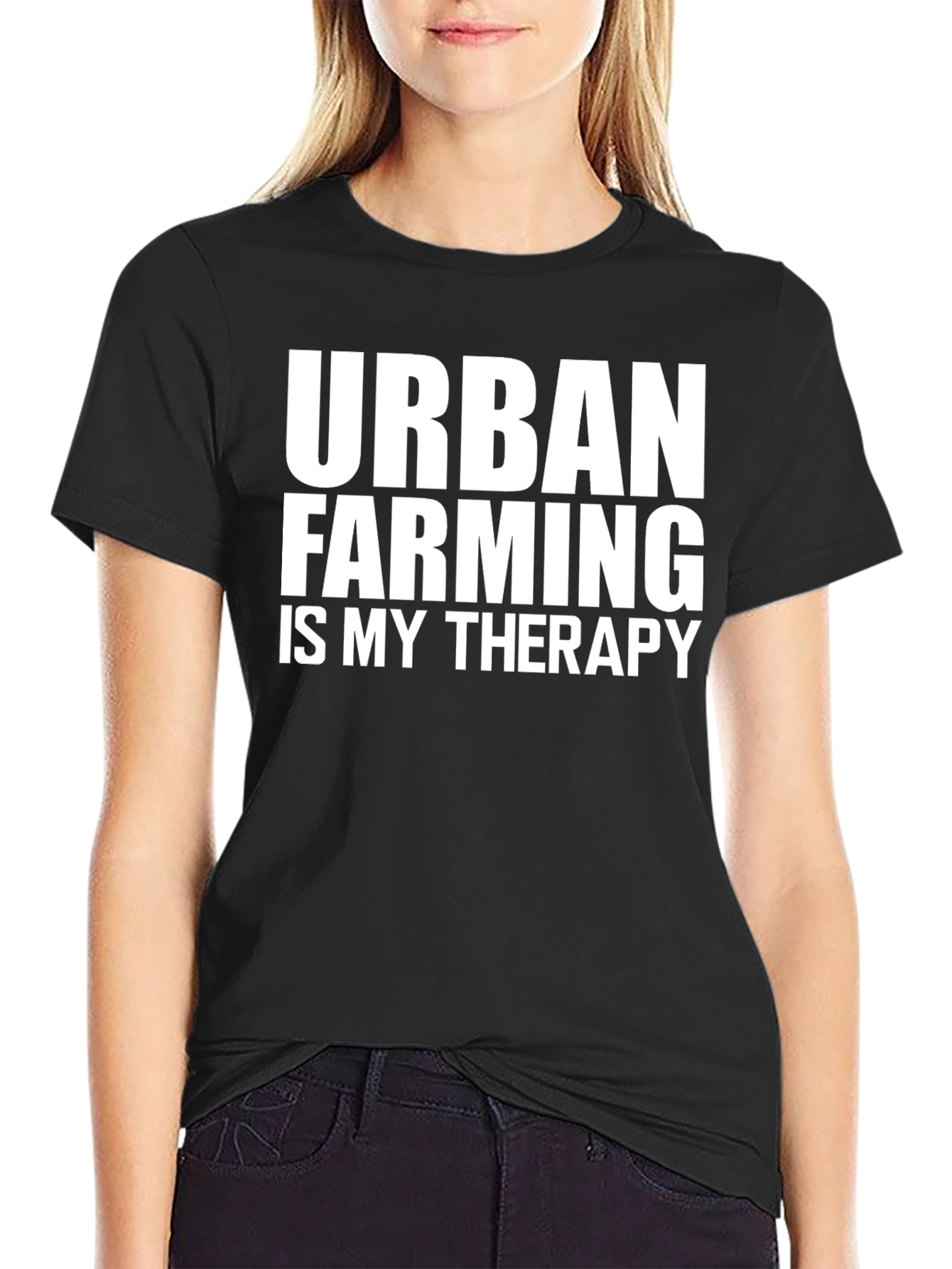 Urban Farming Therapy T-Shirt - Black