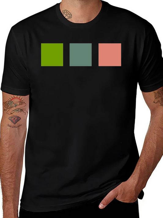 Modern Squares Tee - Black Casual Shirt