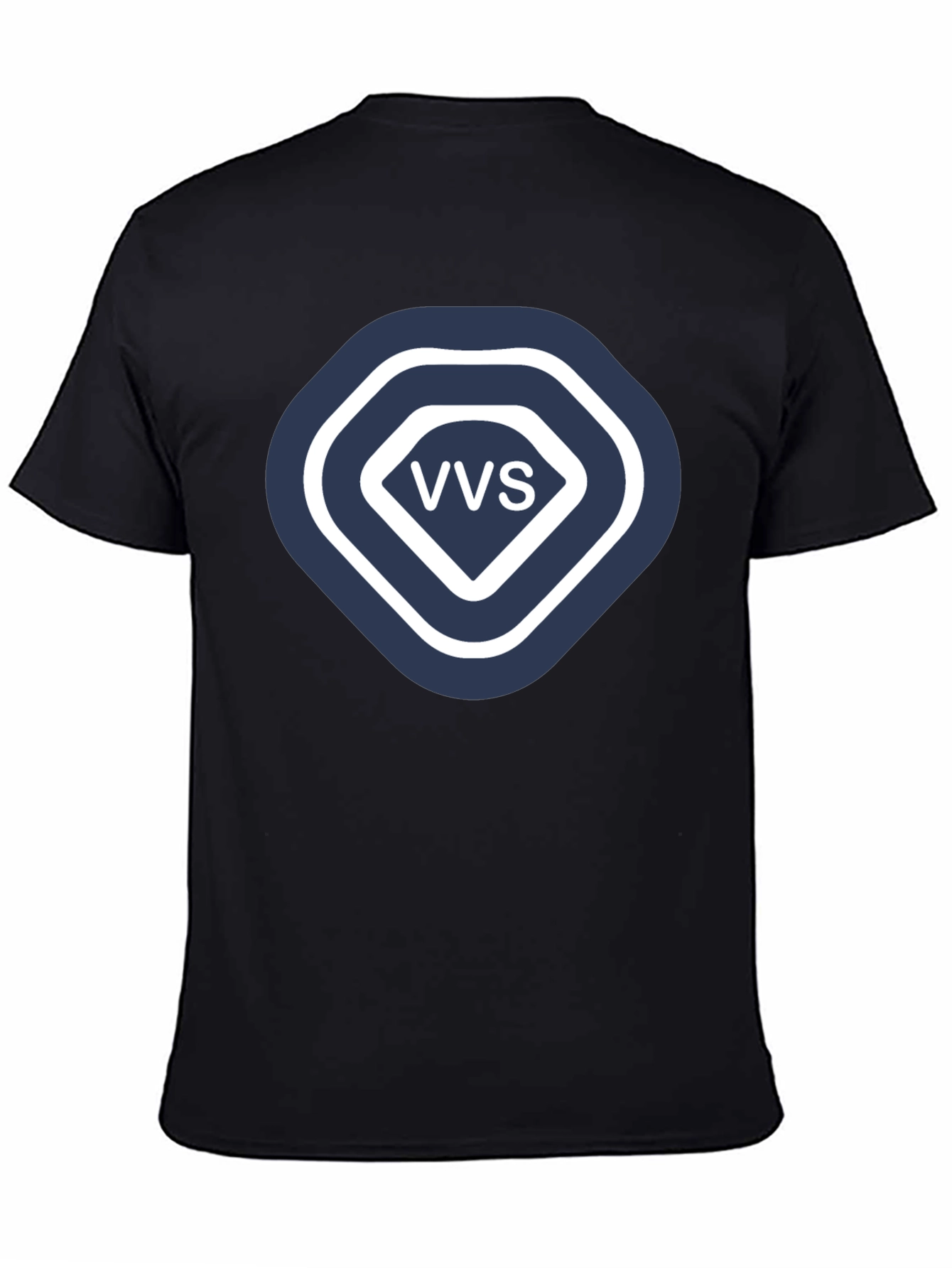 VVS Diamond Logo Graphic T-Shirt - Stylish Black Tee