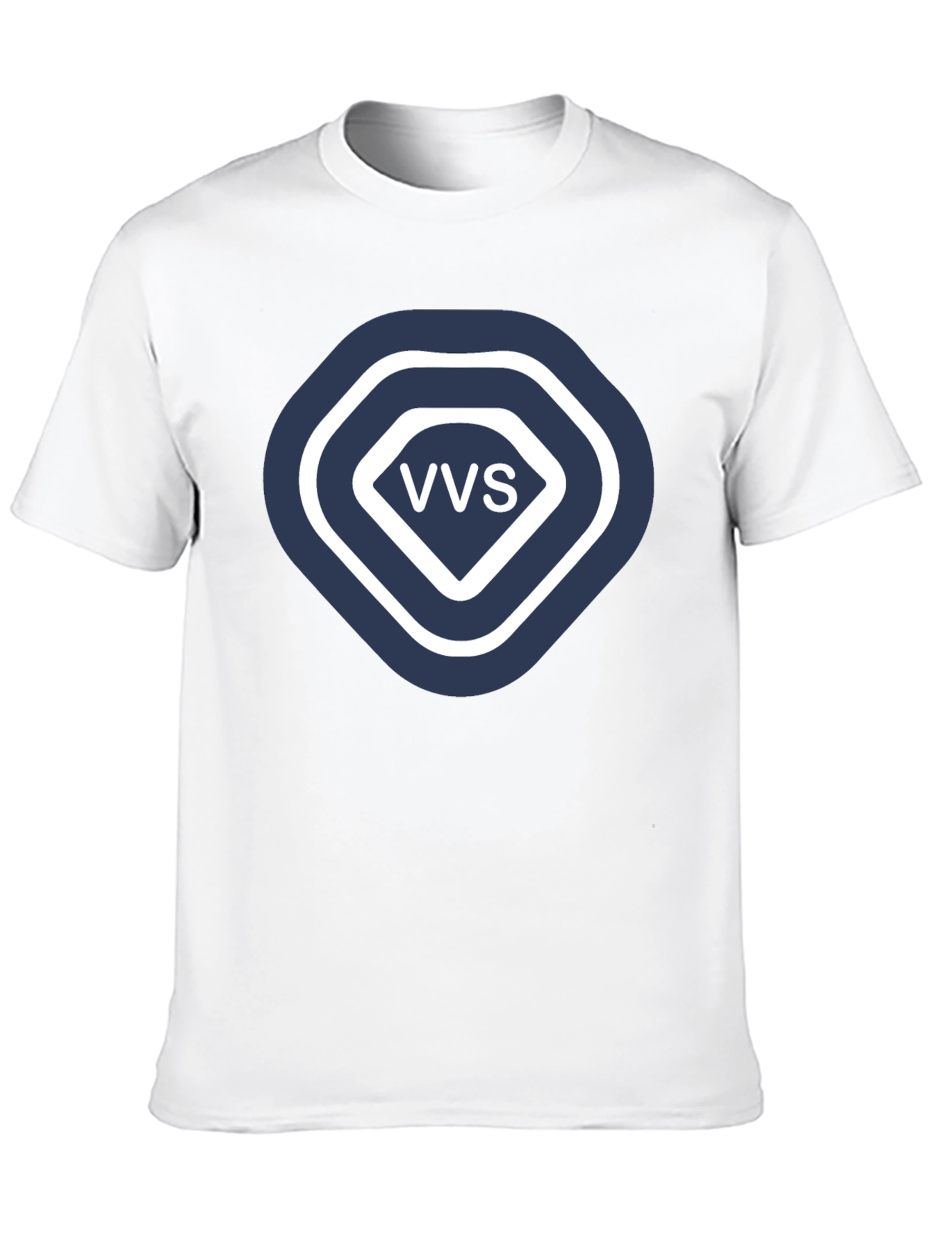 VVS Diamond Logo Graphic T-Shirt - Stylish Black Tee