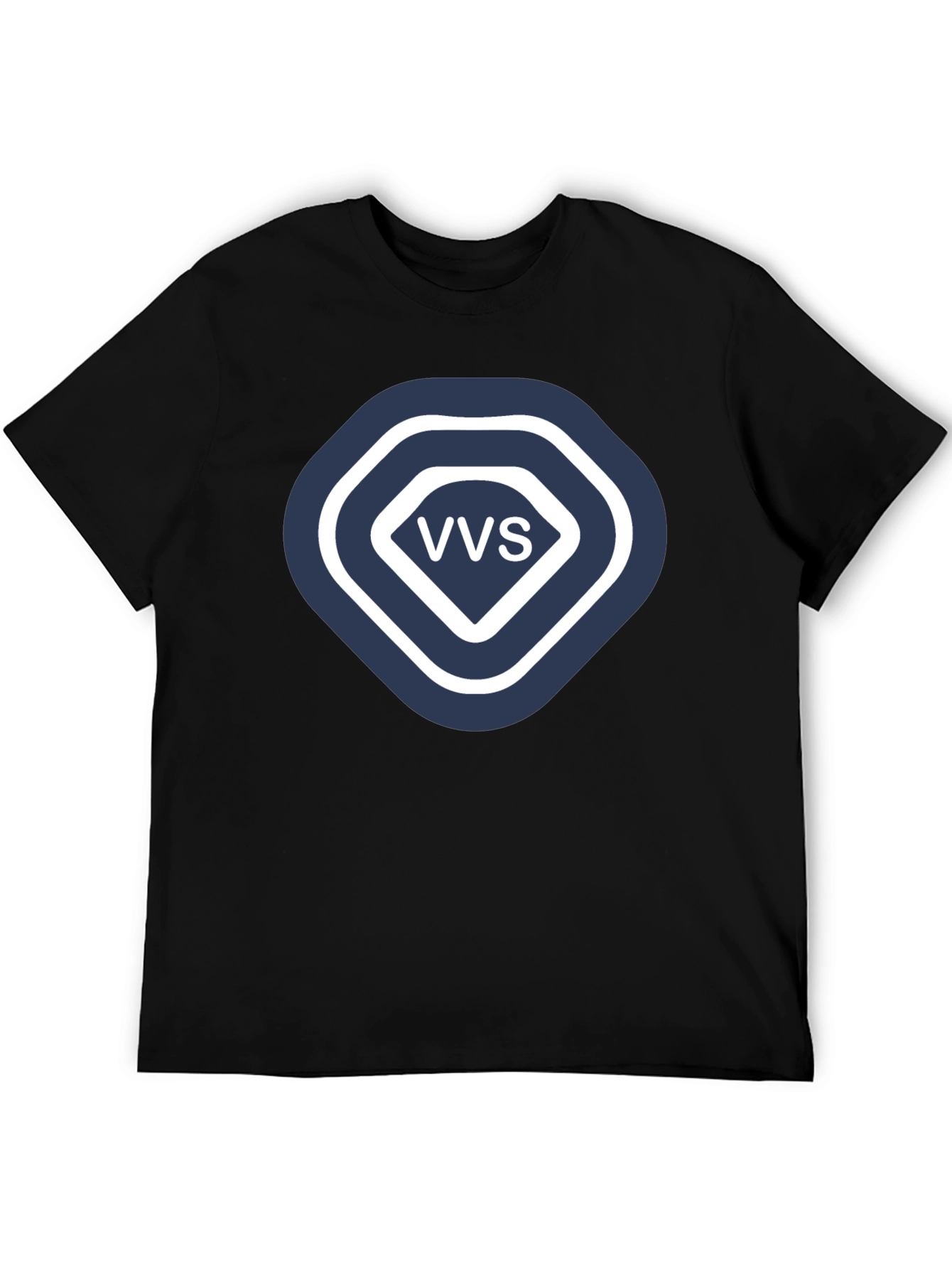 VVS Diamond Logo Graphic T-Shirt - Stylish Black Tee