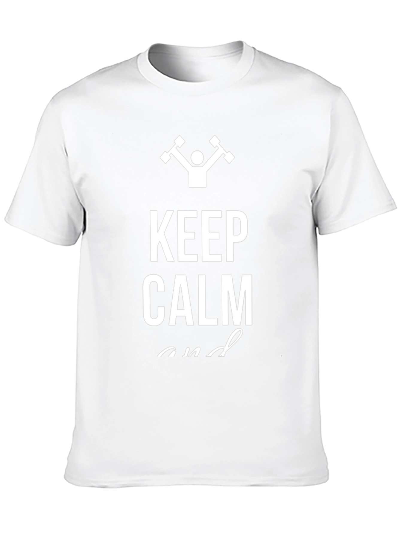 Keep Calm and Lift Weights Black T-Shirt