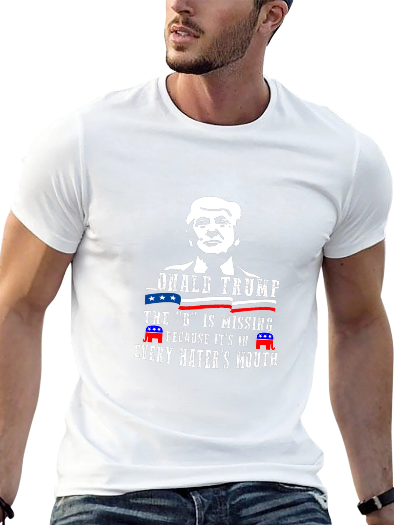 Donald Trump D Missing Haters Mouth T-Shirt