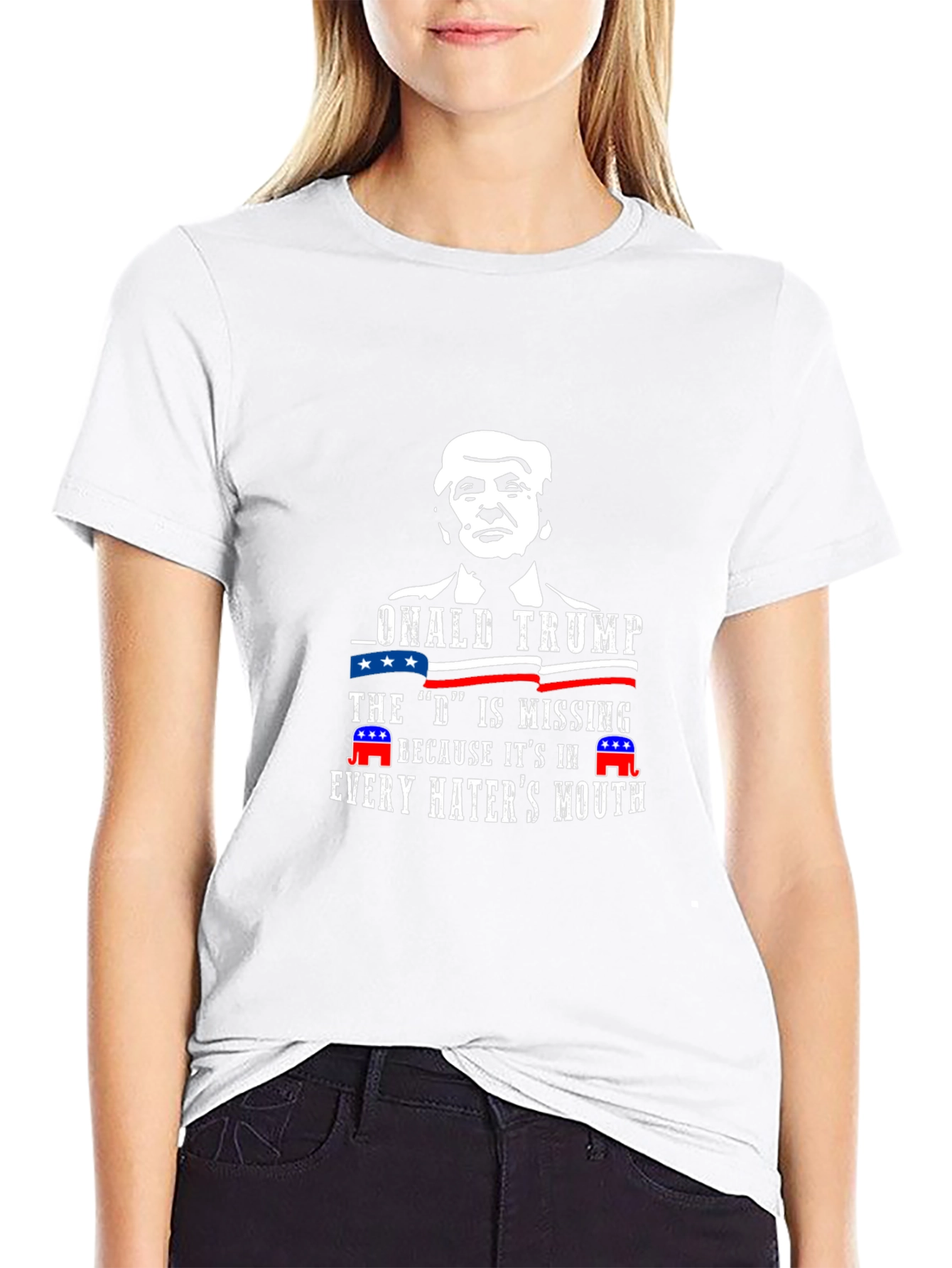 Donald Trump D Missing Haters Mouth T-Shirt