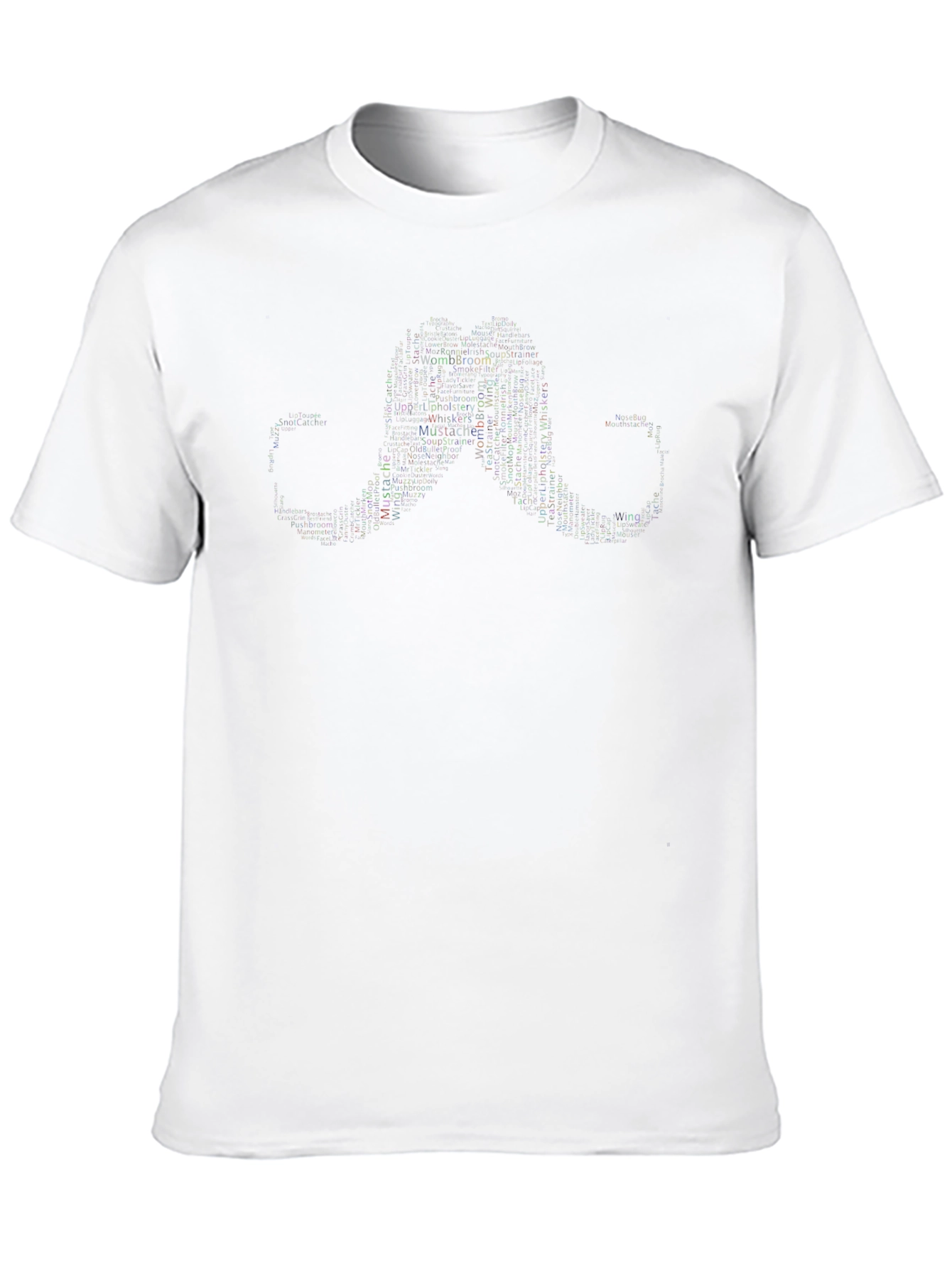 Mustache Text Art Graphic Tee