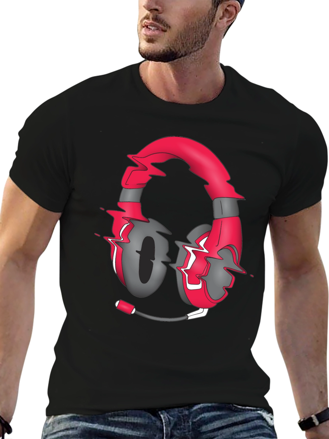 Gaming Headset Graphic Tee - Stylish Gamer Shirt