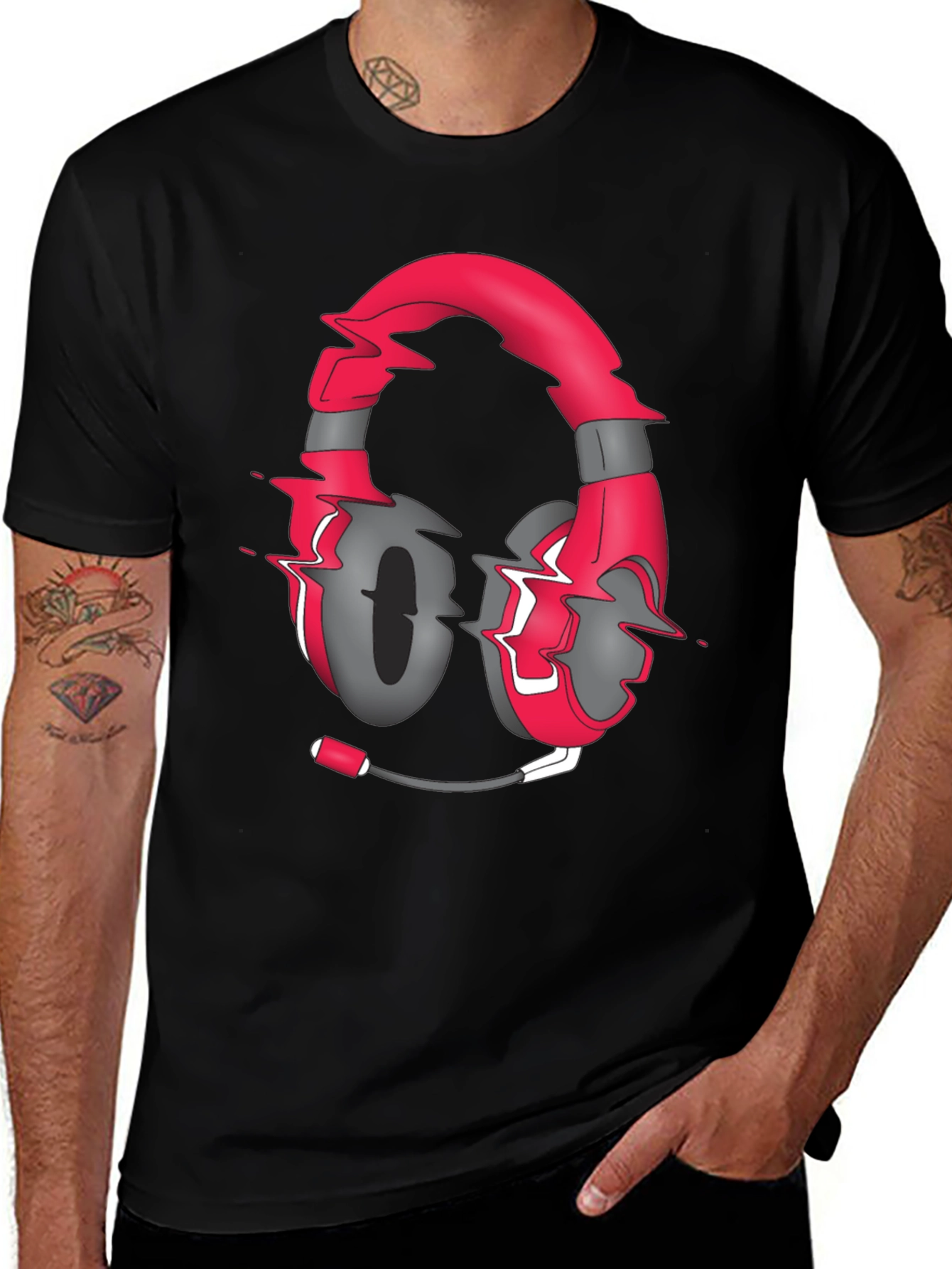 Gaming Headset Graphic Tee - Stylish Gamer Shirt