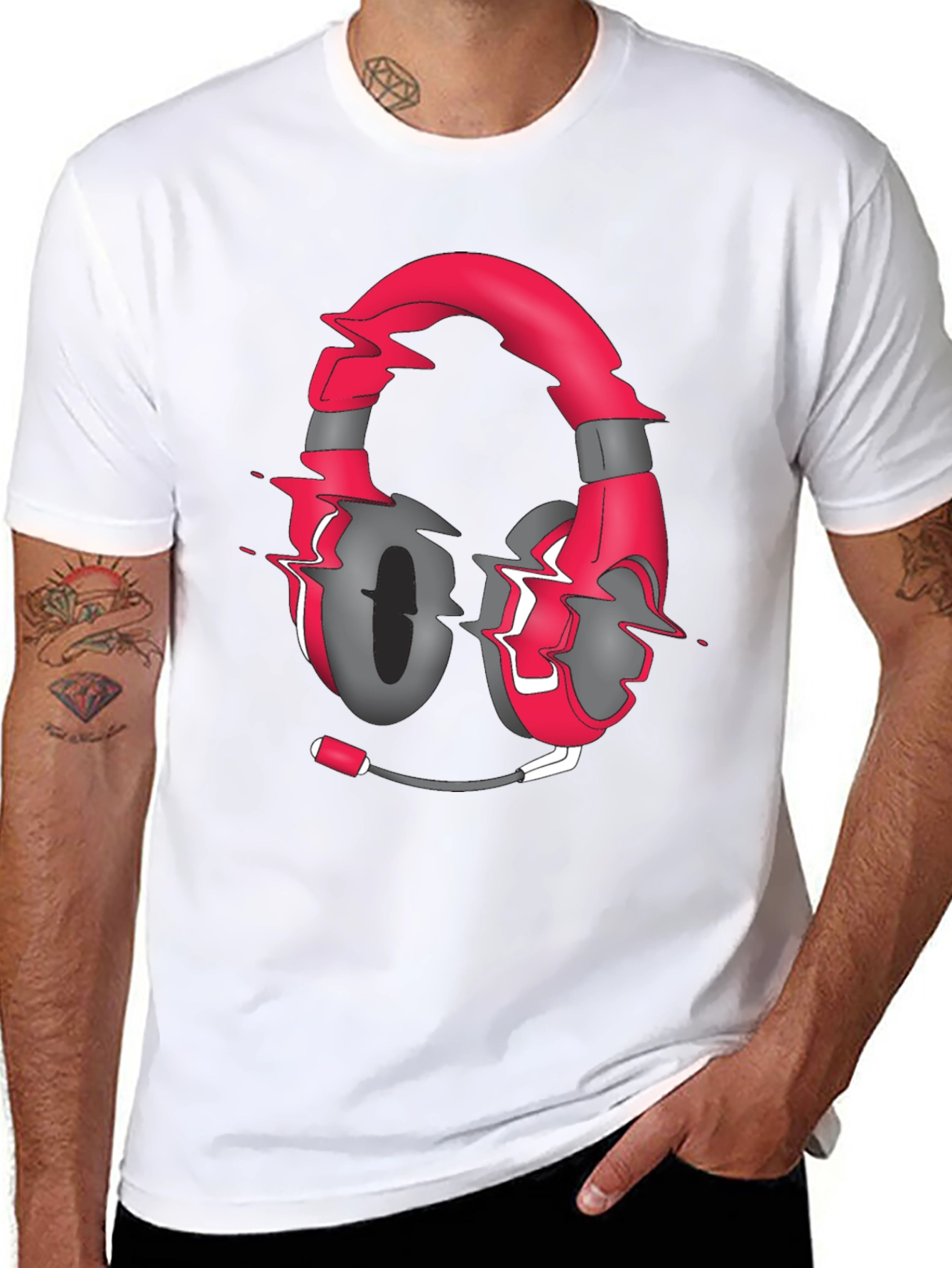 Gaming Headset Graphic Tee - Stylish Gamer Shirt
