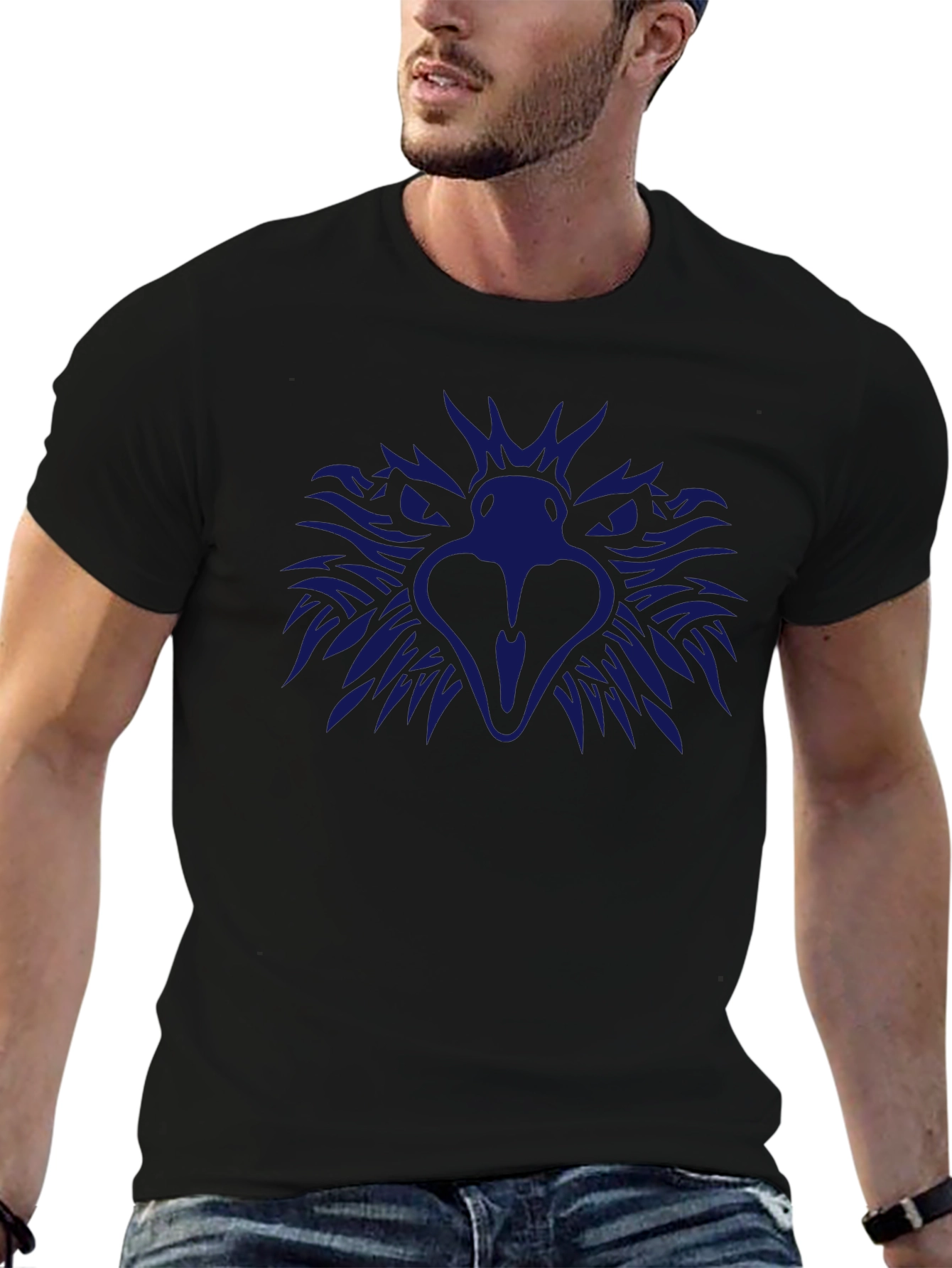 Mens Black Eagle Graphic Tee