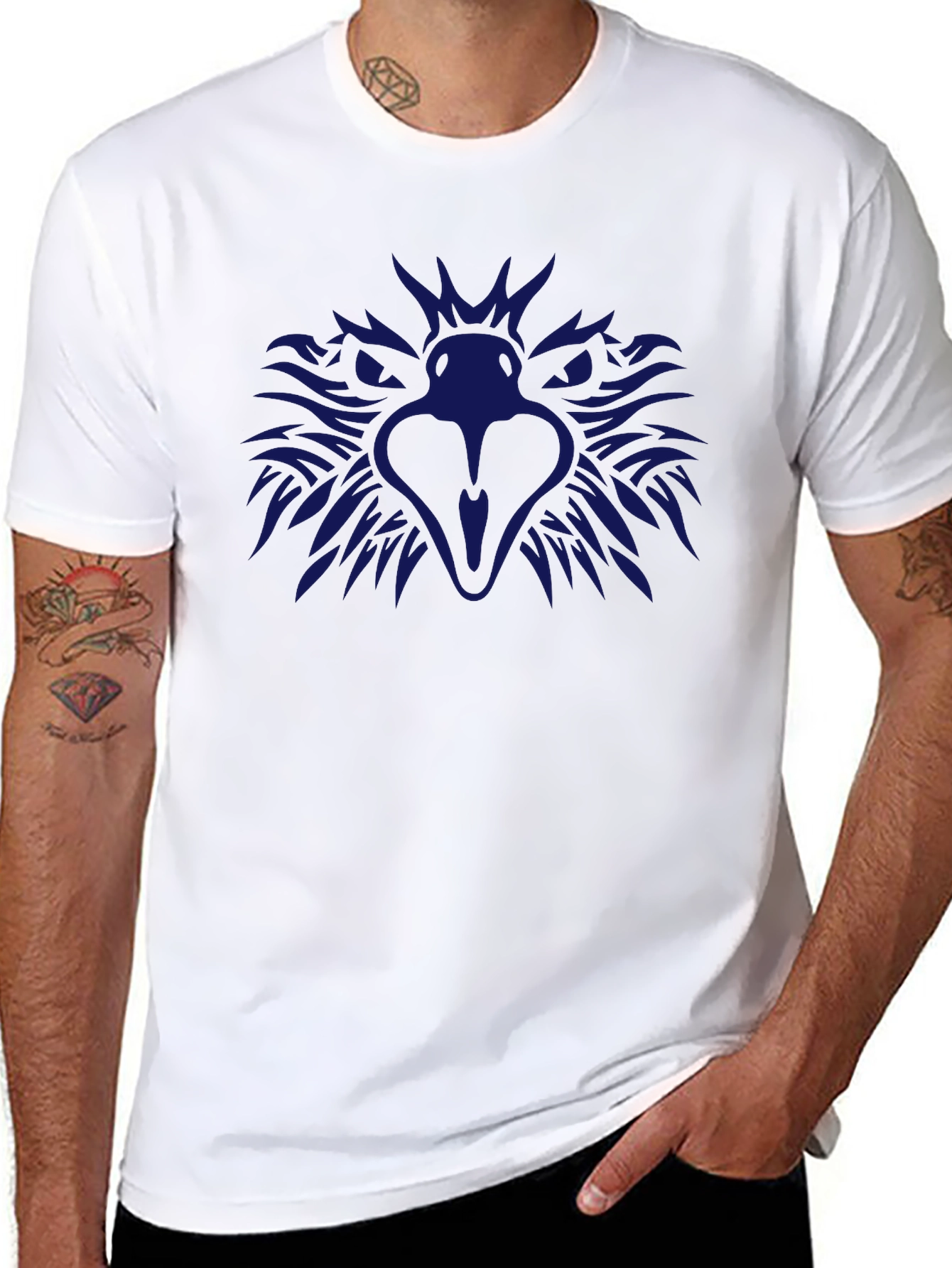 Mens Black Eagle Graphic Tee
