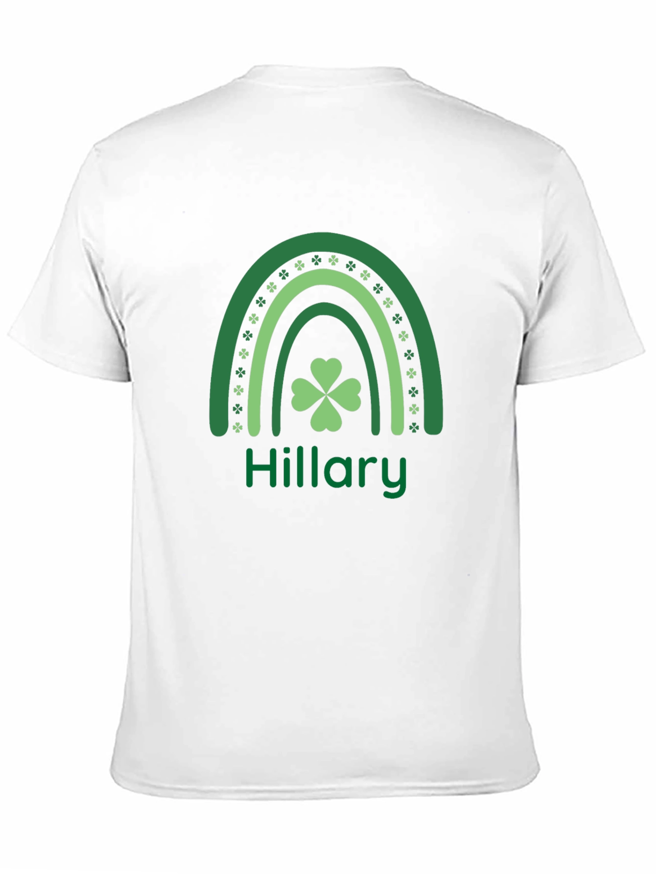 St. Patricks Day Hillary Rainbow Clover T-Shirt