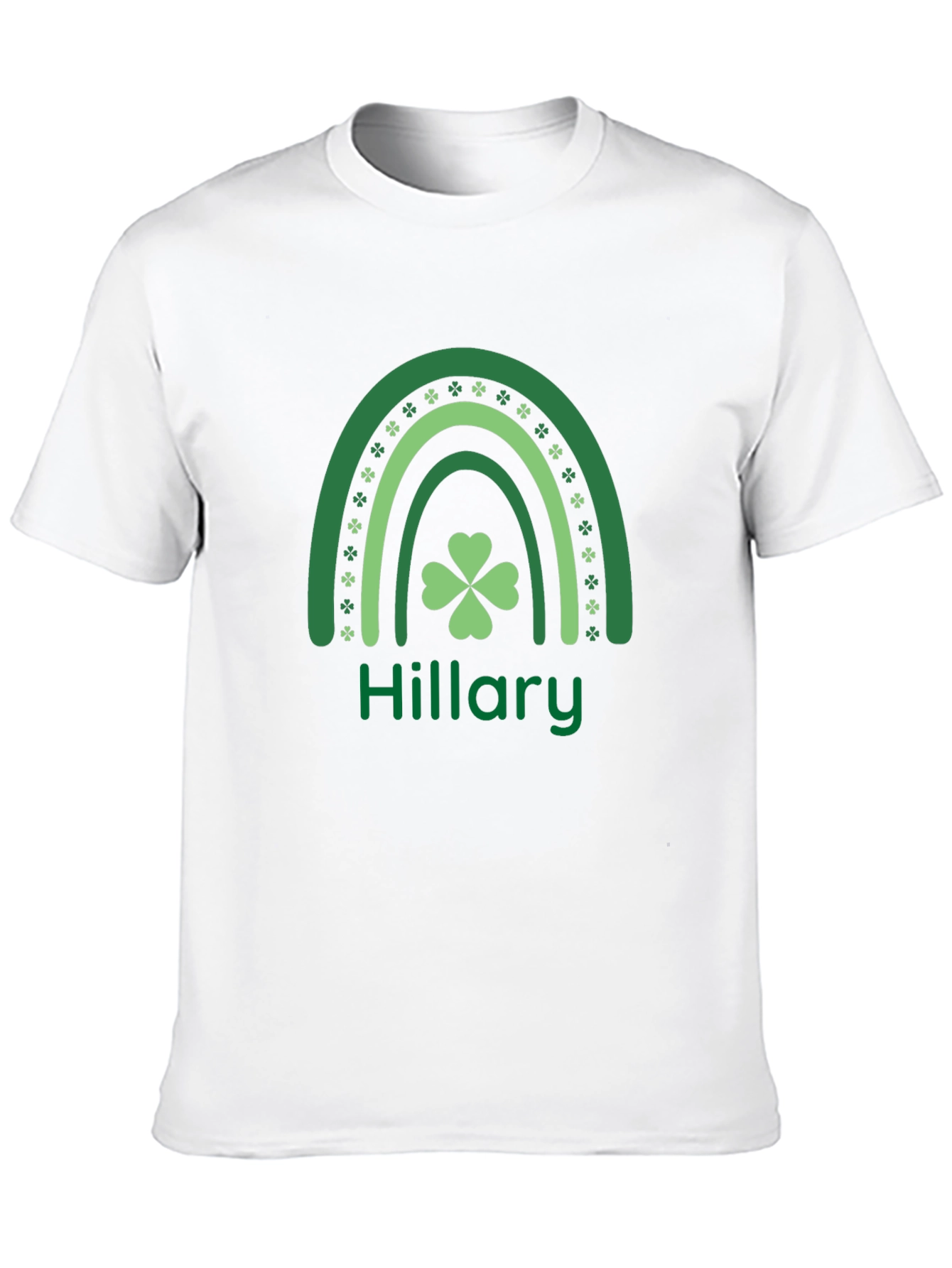 St. Patricks Day Hillary Rainbow Clover T-Shirt