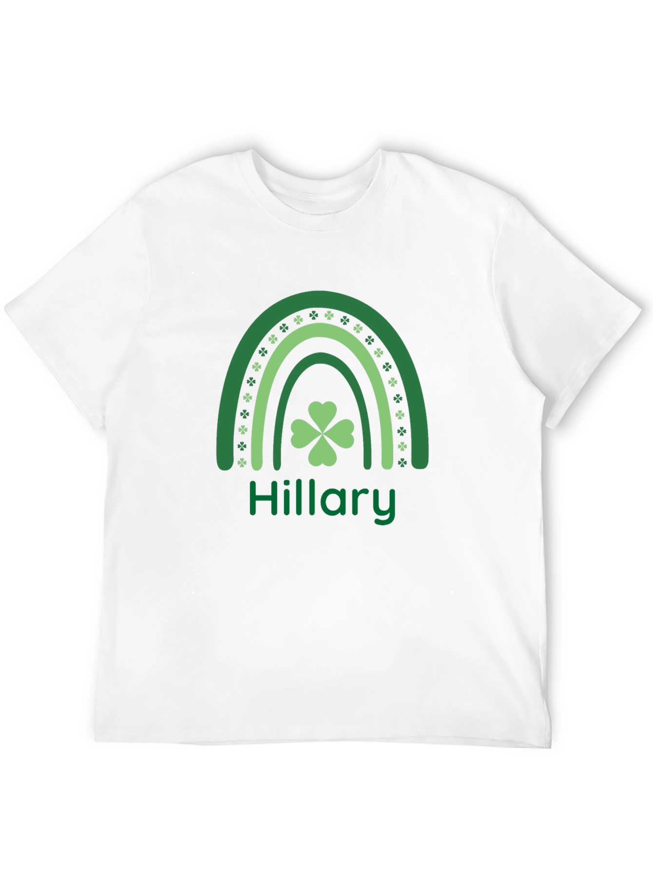 St. Patricks Day Hillary Rainbow Clover T-Shirt